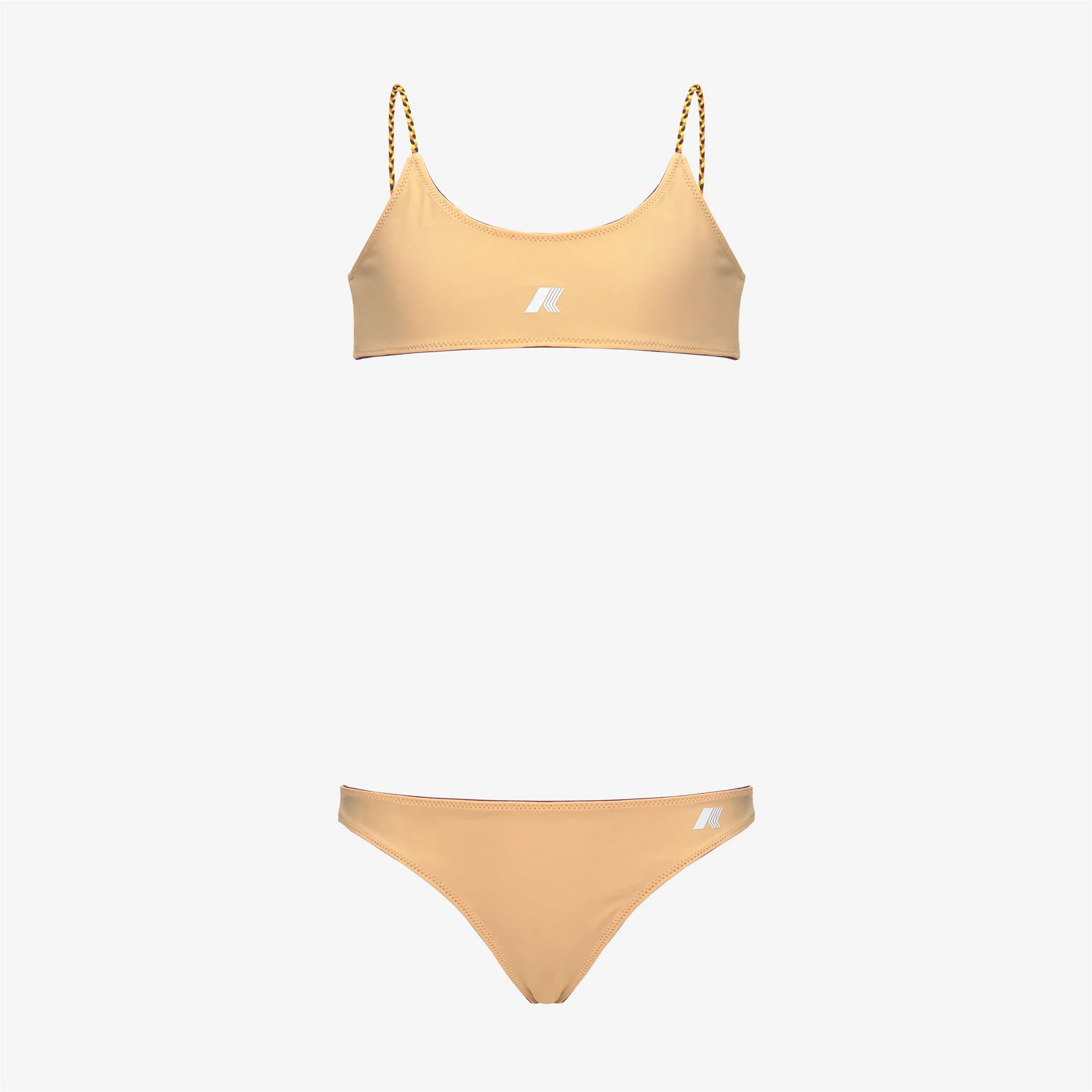 P. SCARLETT REVERSIBLE BEACH - Bathing Suits - Bikini - Girl - VIOLET-ORANGE AMBER