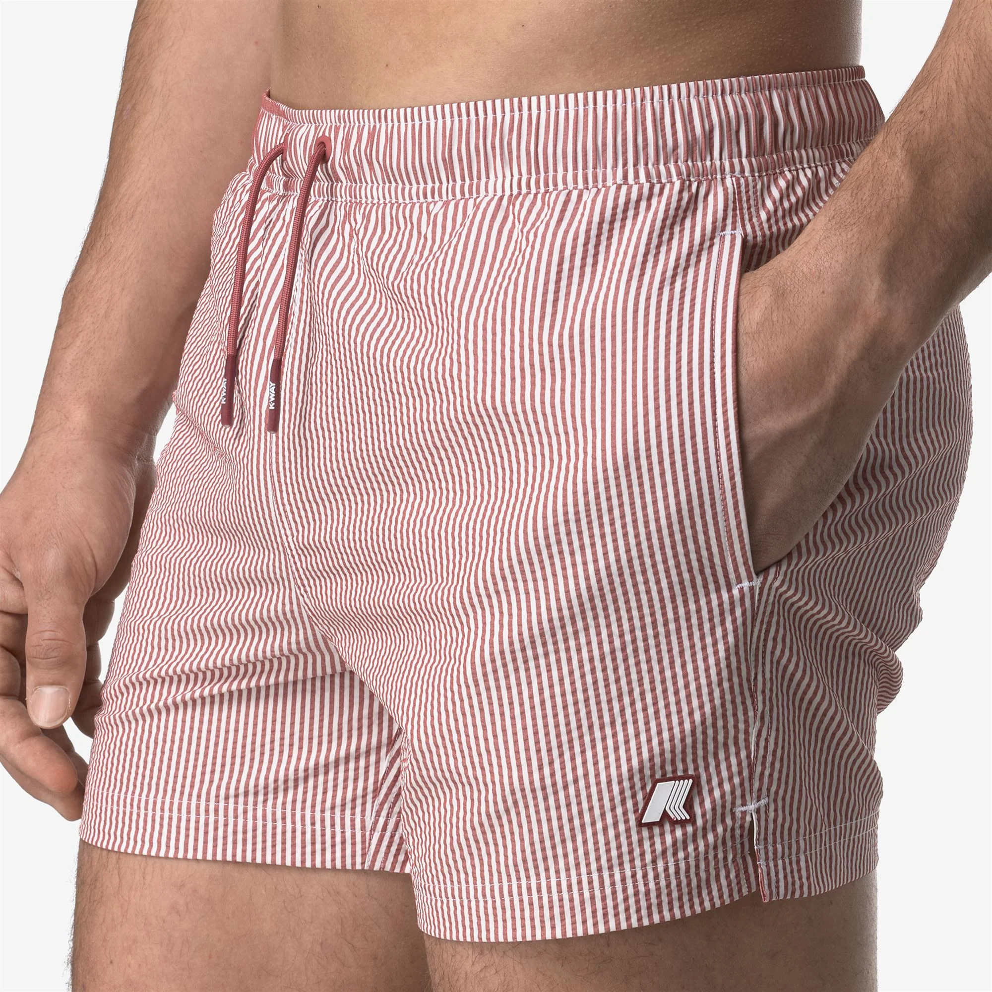 HAZEL MID STRIPES BEACH - Bathing Suits - Swimming Trunks - Man - WHITE-RED BROWNISH - Image 3