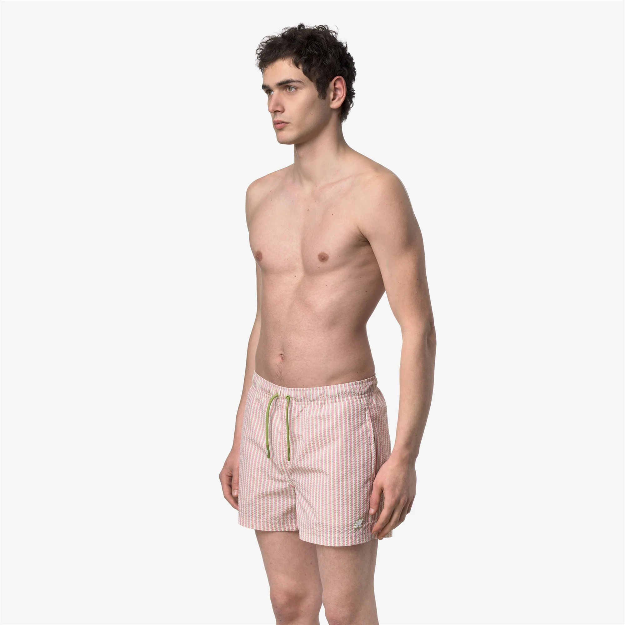 HAZEL MULTISTRIPES BEACH - Bathing Suits - Swimming Trunks - Man - WHITE-PINK-VIOLET-GREEN