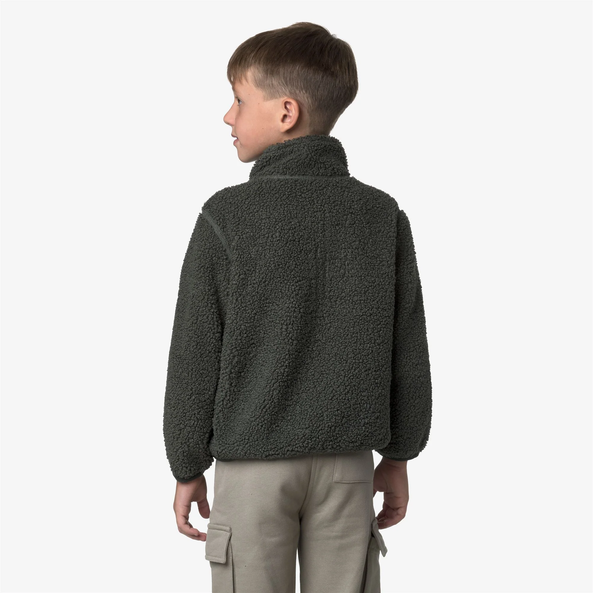 P. PASCAL SHERPA POLAR REVERSIBLE - Fleece - Jacket - Boy - GREEN BLACKISH-BLUE AIRFORCE - Image 2