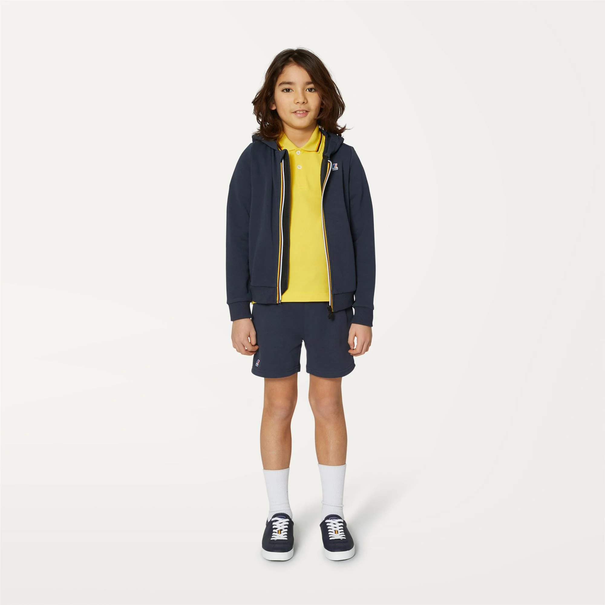 P. LE VRAI ARNEL POLY COTTON - Fleece - Jacket - Kid unisex - BLUE DEPTH