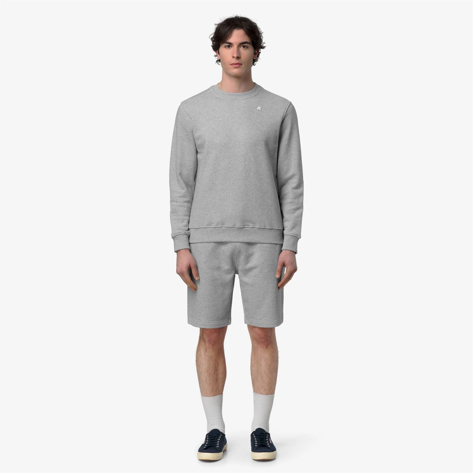 BAPTISTE FRENCH TERRY - Fleece - Jumper - Man - GREY MID MEL