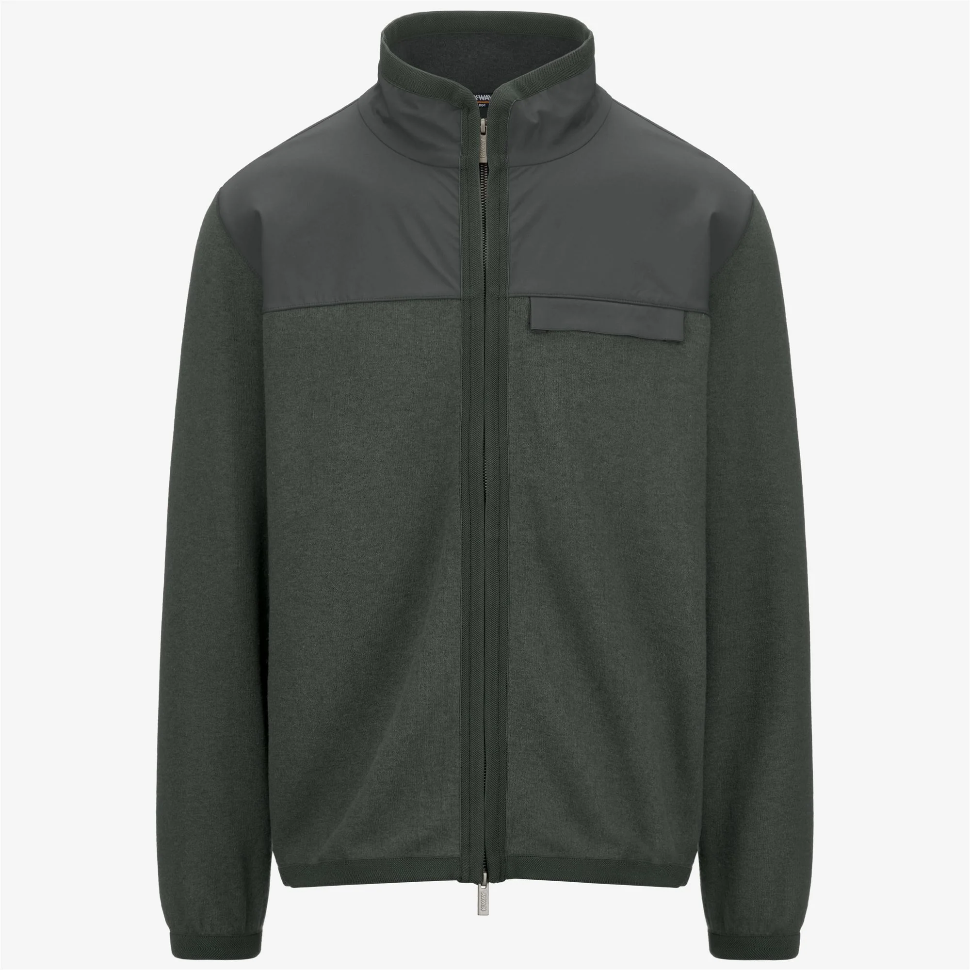 NOYERS WOOL NYLON MIX - Fleece - Pull Over - Man - GREEN BLACKISH-BLUE AIRFORCE