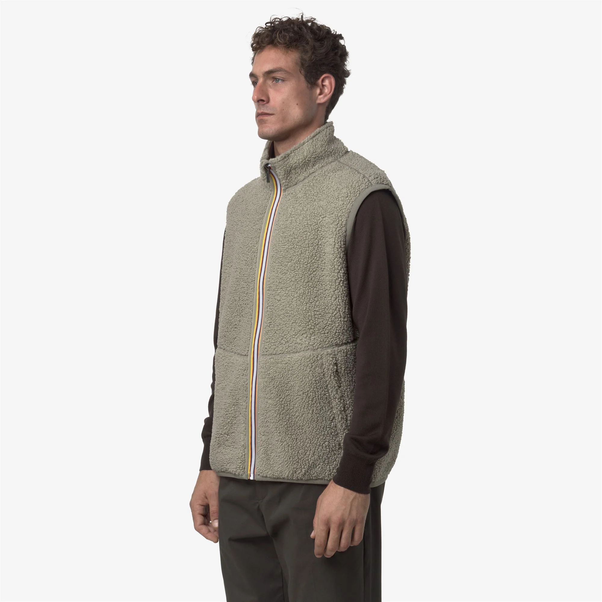 YANNICK SHERPA POLAR REVERSIBLE - Fleece - Vest - Man - GREEN OAK-GREEN OAK - Image 6