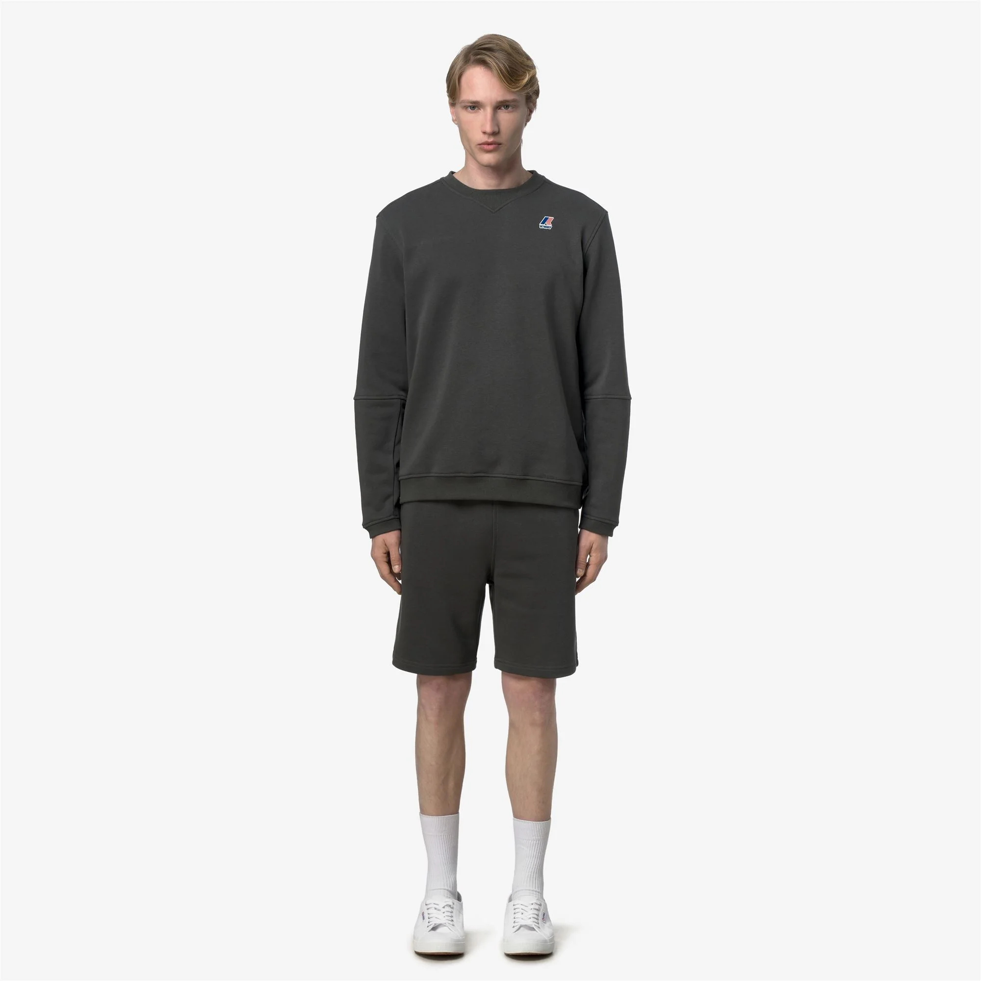 NAEL POLY COTTON - Fleece - Jumper - Unisex - GREEN BLACKISH