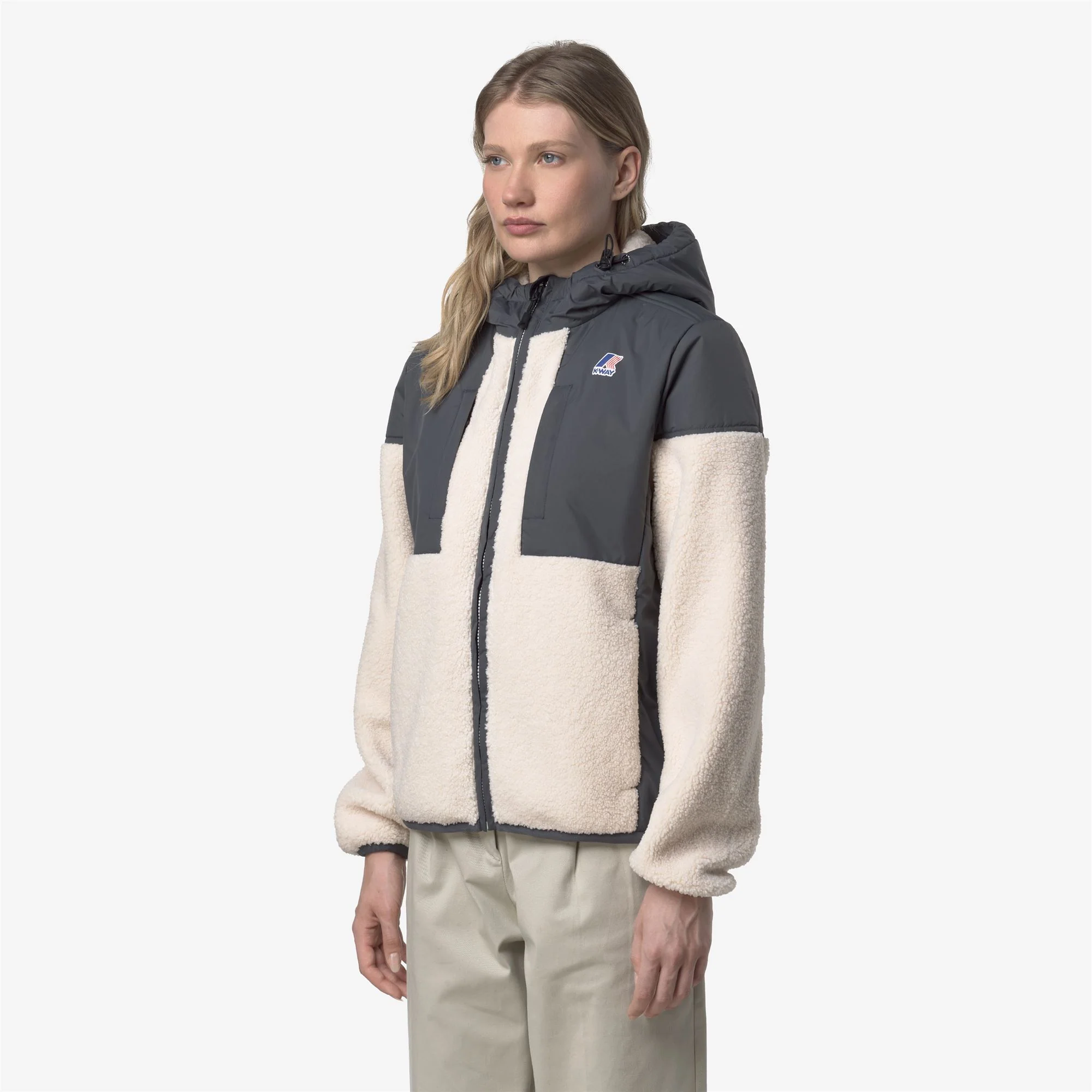 SAMSON 4.0 ORSETTO - Fleece - Hoodie Full Zip - Unisex - GREY SHADOW DK-ECRU - Image 3