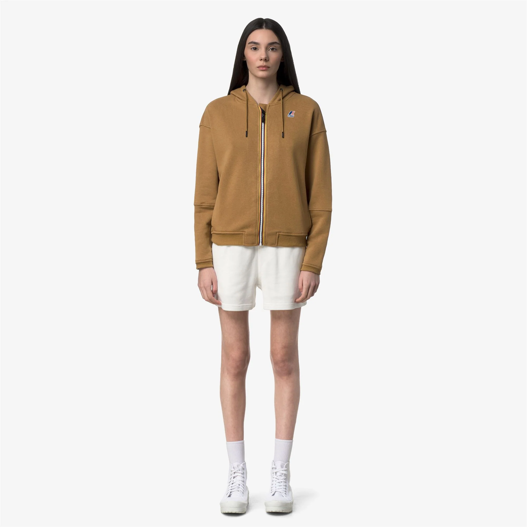 LARA POLY COTTON - Fleece - Jumper - Woman - BROWN BISTRE