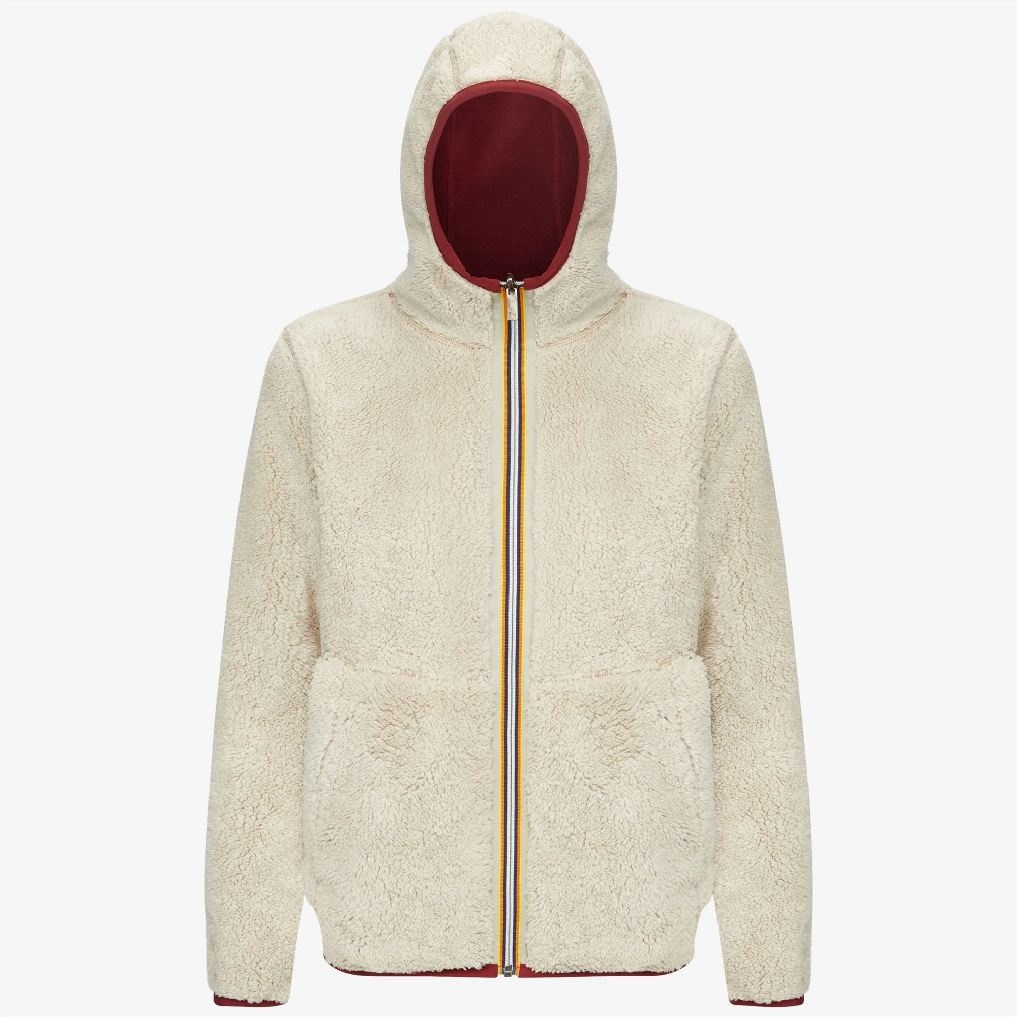 LILY POLAR REVERSIBLE - Fleece - Jacket - Woman - RED DK TOMATO-BEIGE GREY - Image 4