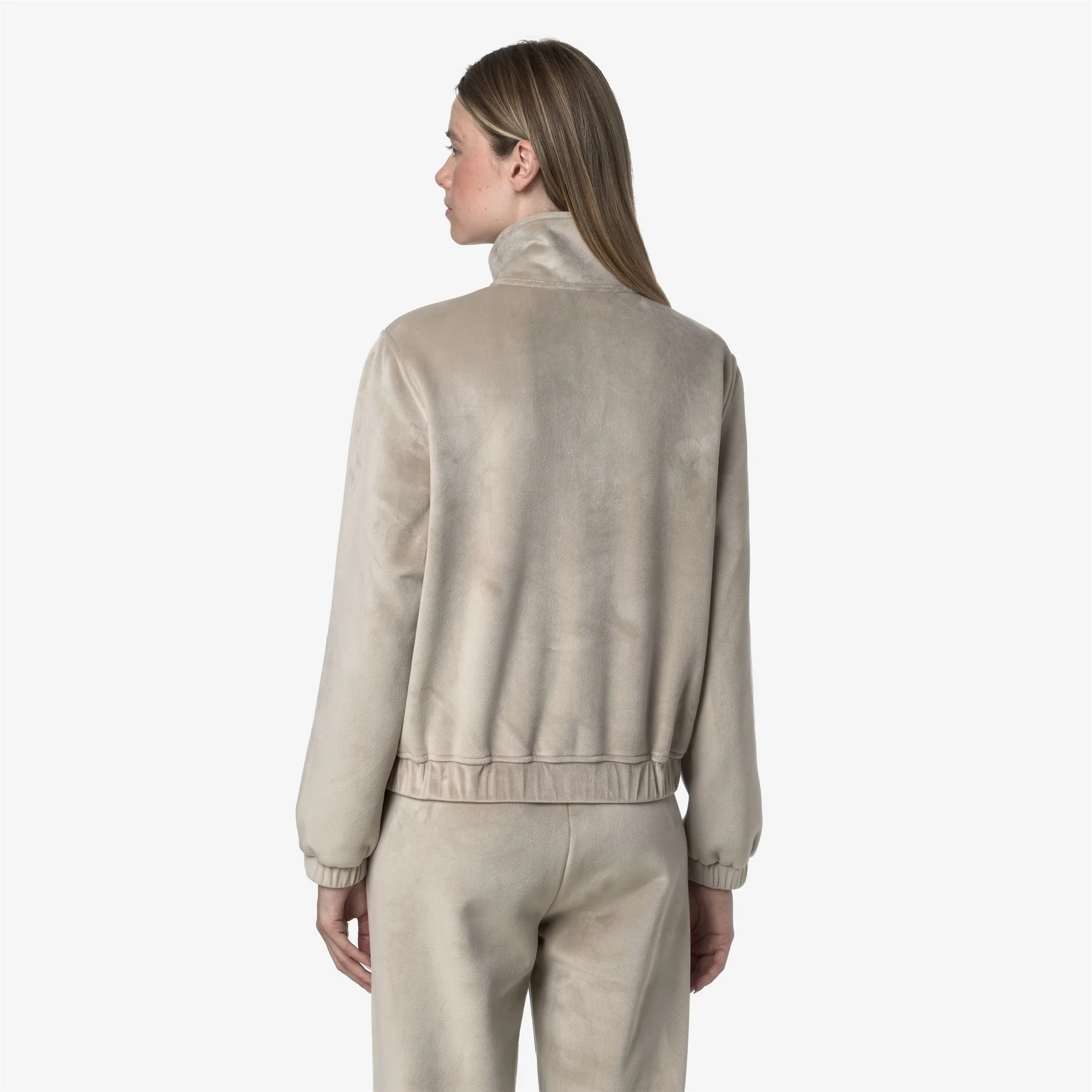 VIVIETTE VELOUR POLAR - Fleece - Jacket - Woman - BEIGE CASHMERE-BEIGE CASHMERE