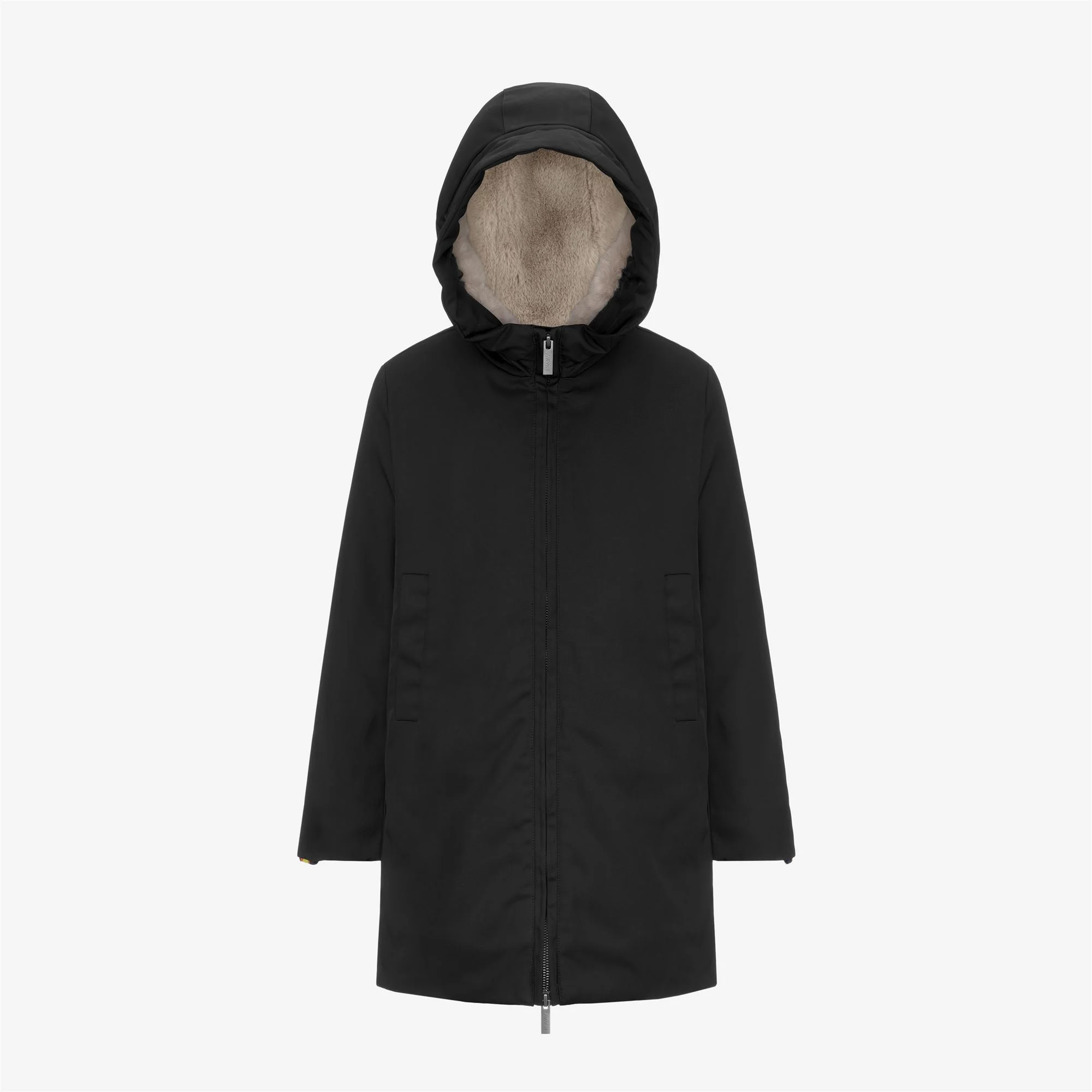 P. OLLY TWILL FUR - Jackets - 3/4 LENGTH - Girl - BLACK PURE-NATURAL - Image 4