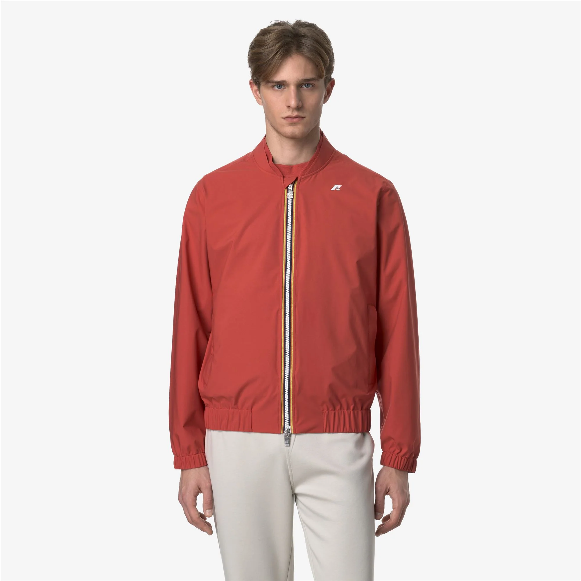 AURENE STRETCH DOT - Jackets - Short - Man - RED JASPER