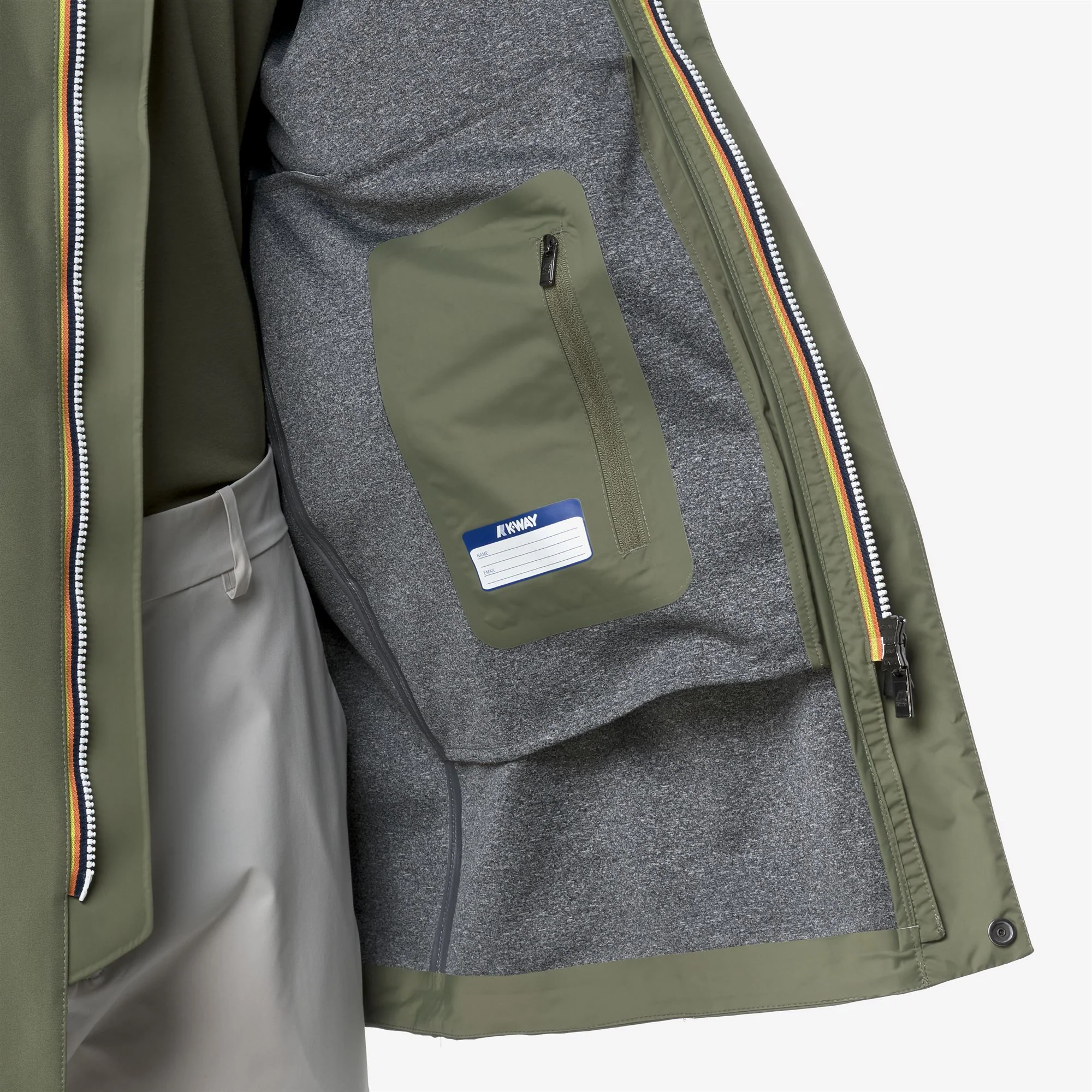 BENNY BONDED JERSEY - Jackets - 3/4 LENGTH - Man - GREEN LICHEN