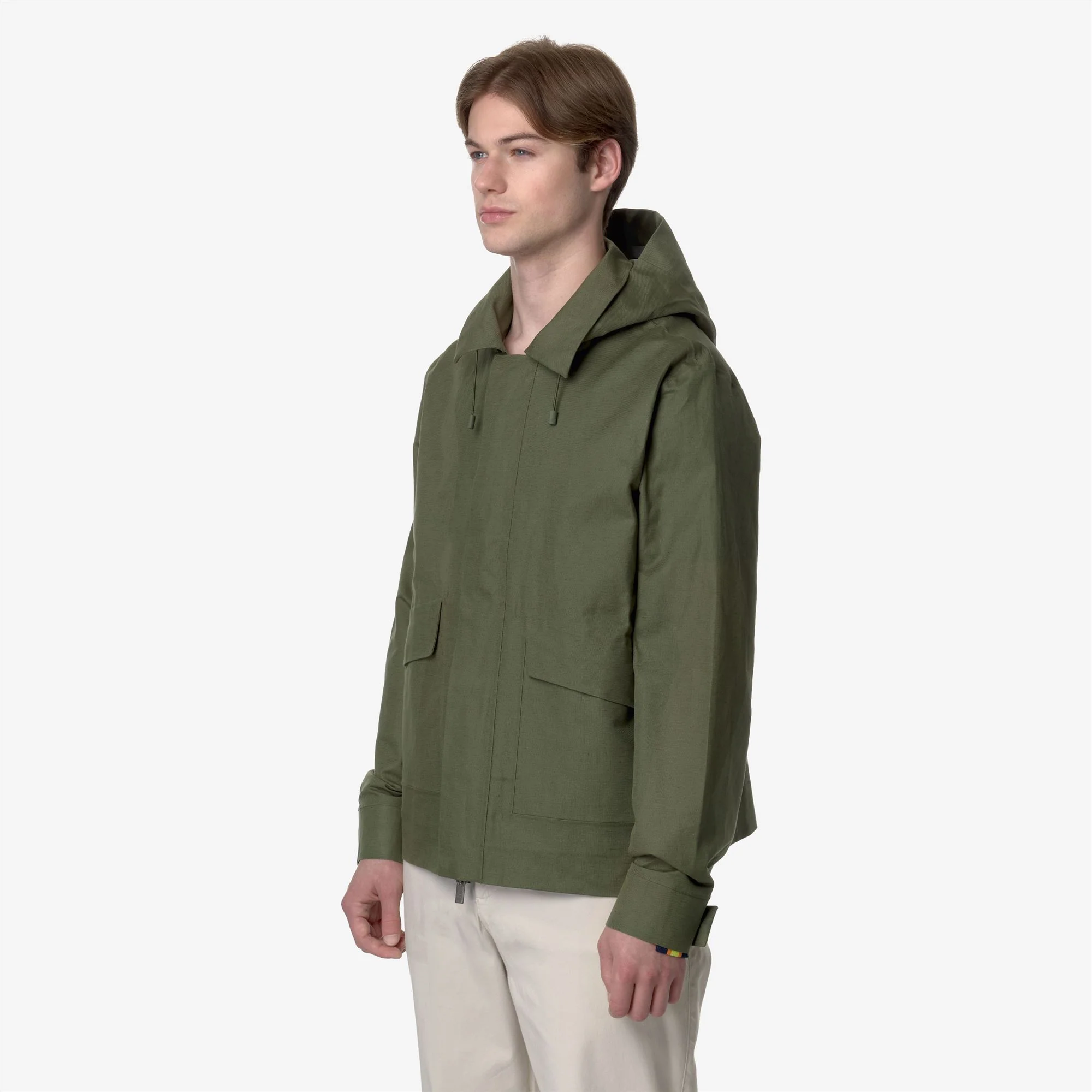 KAYA LINEN BLEND 2L - Jackets - Short - Man - GREEN CYPRESS-SILVER