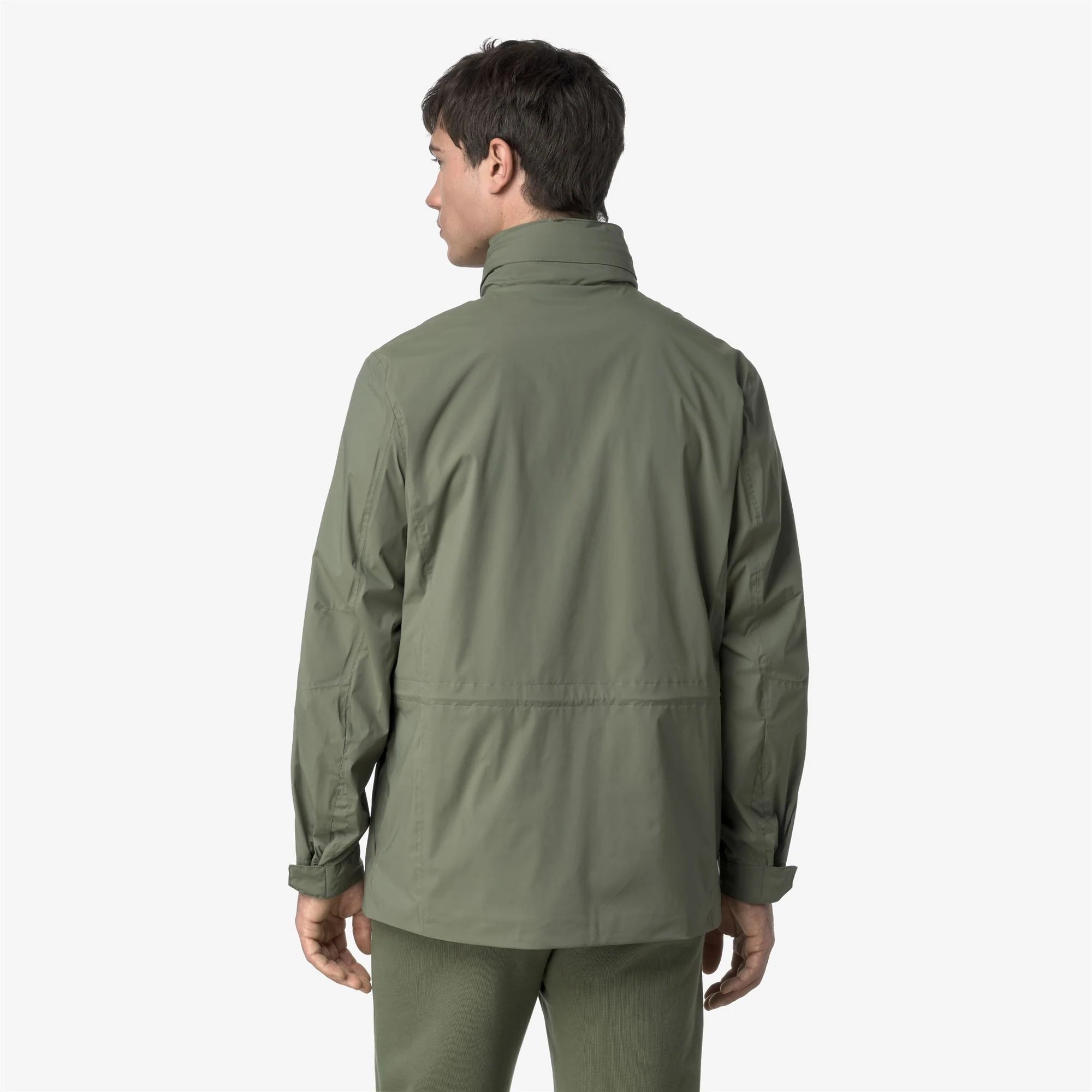 MANUEL STRETCH NYLON JERSEY - Jackets - Mid - Man - GREEN LICHEN