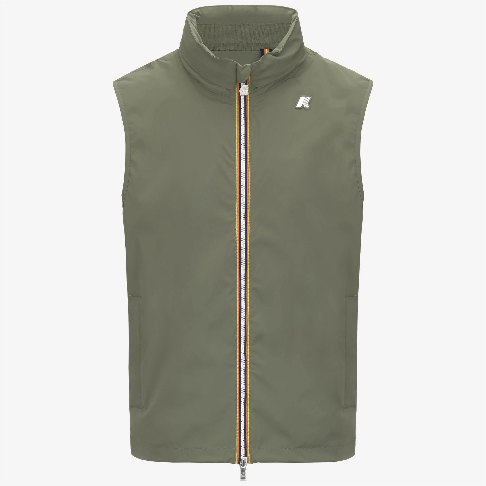VALEN STRETCH NYLON JERSEY - Jackets - Vest - Man - GREEN LICHEN