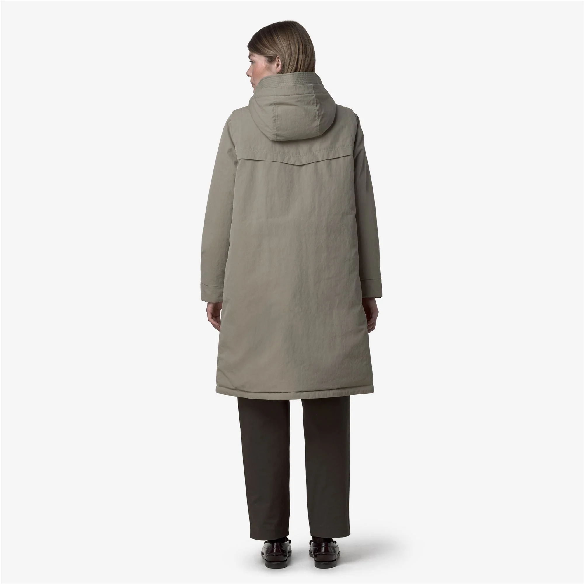 BRUNIL COTTON FEEL - Jackets - Long - Woman - GREEN OAK-GREEN OAK FUR - Image 4