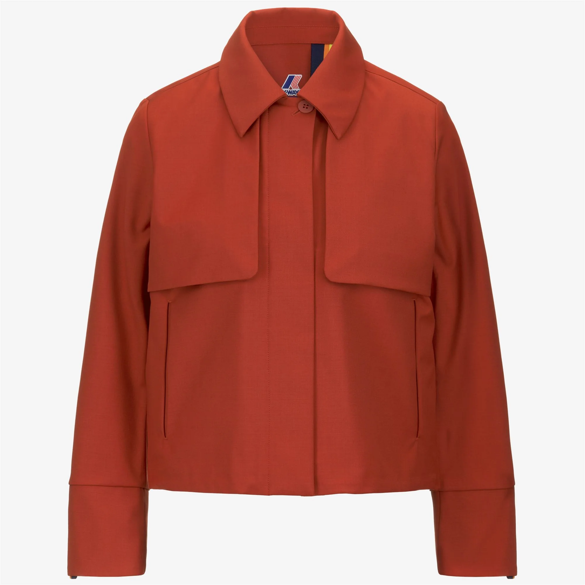 ISARTHE TECH WOOL BLEND - Jackets - Short - Woman - RED POMPEIAN-BLUE DEPTH