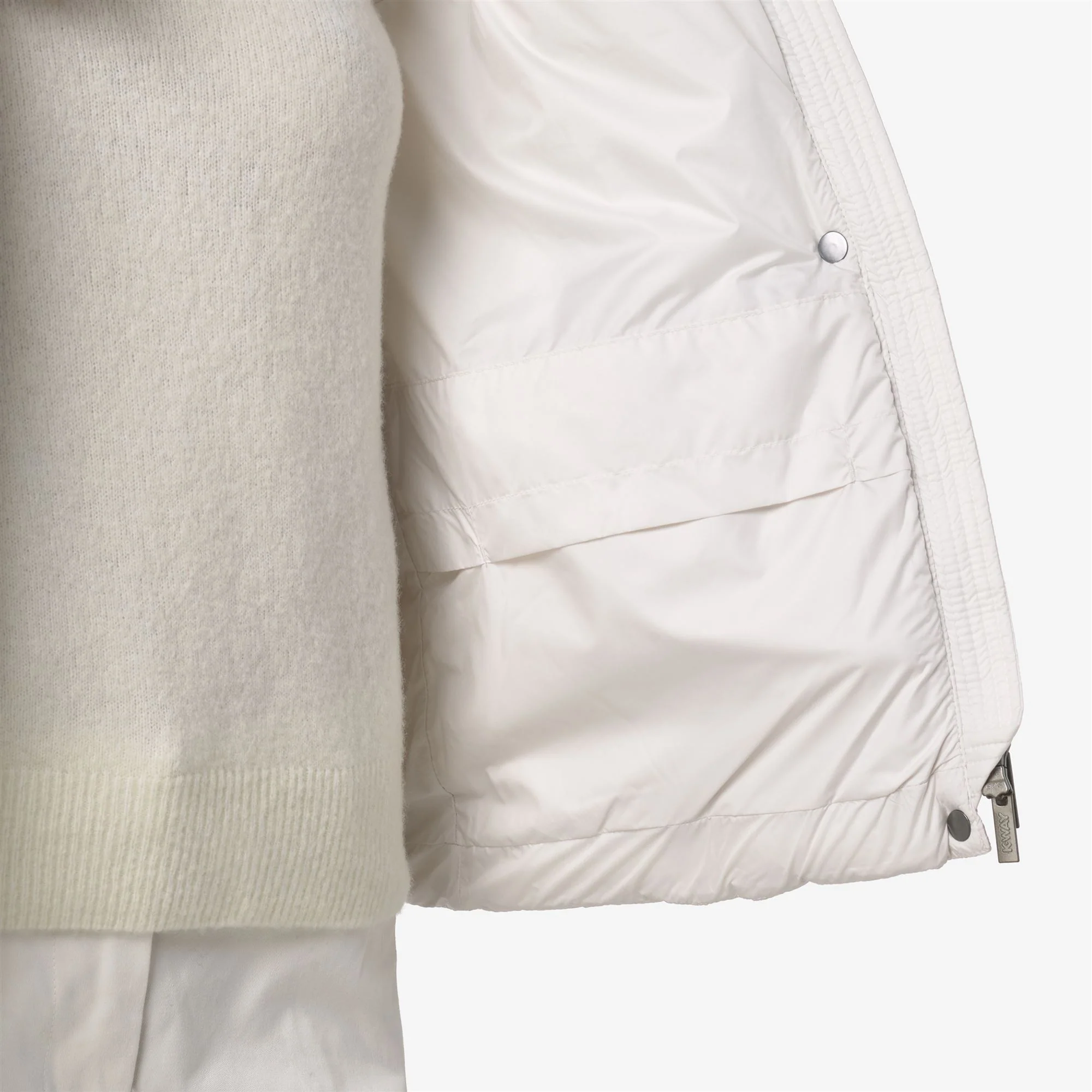 LETHILLE THERMO MICROFIBER - Jackets - Short - Woman - WHITE GARDENIA COMBO - Image 3