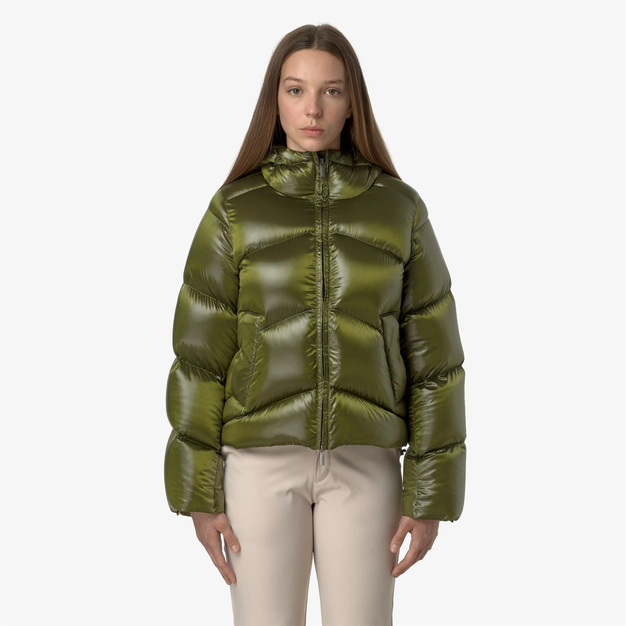 NINEV CRYSTAL CHINTZ THERMO HEAVY - Jackets - Short - Woman - GREEN MOSS CHINTZ