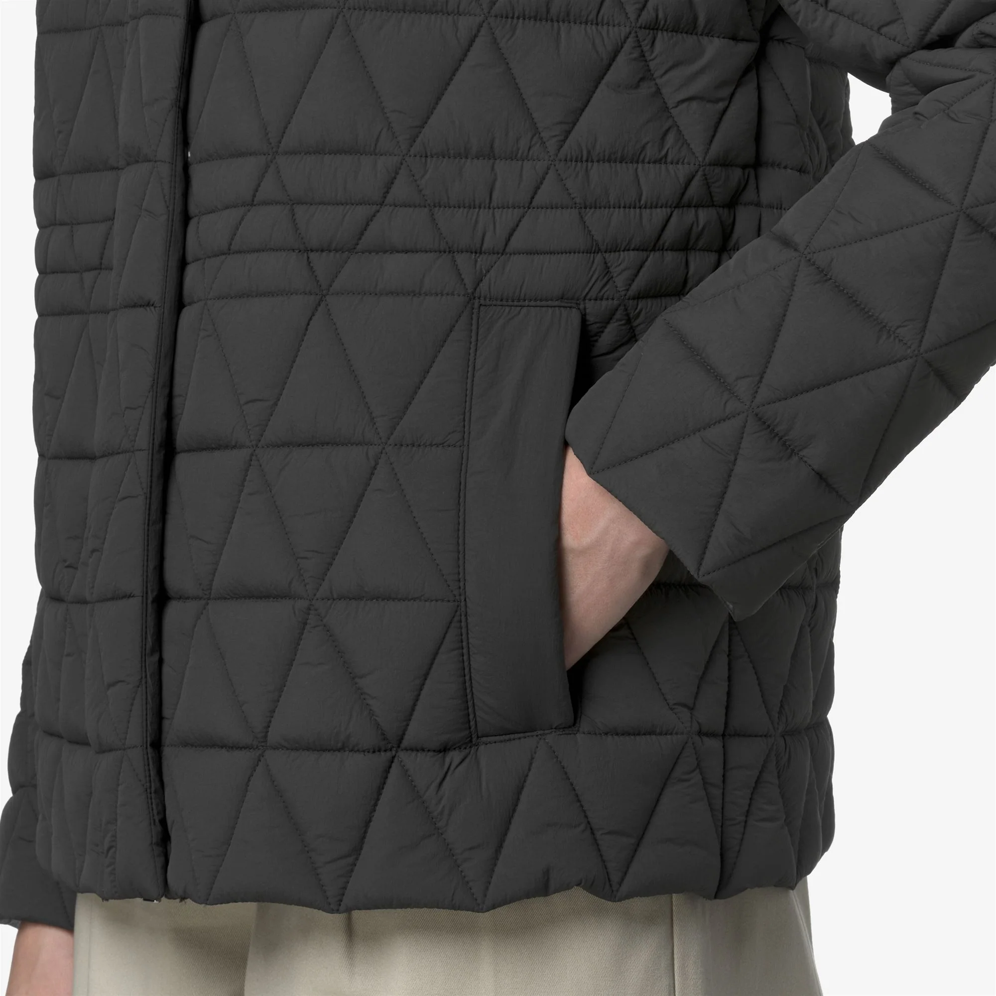 SELENE DIAMOND QUILTED WARM - Jackets - Mid - Woman - GREY SHADOW DK - Image 5