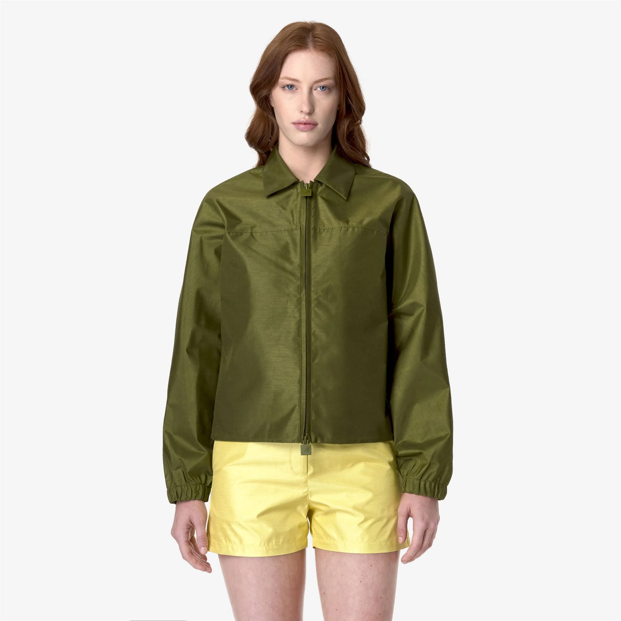 SOISIR SHANTUNG - LIKE 2L - Jackets - Short - Woman - GREEN SPHAGNUM SHANTUNG