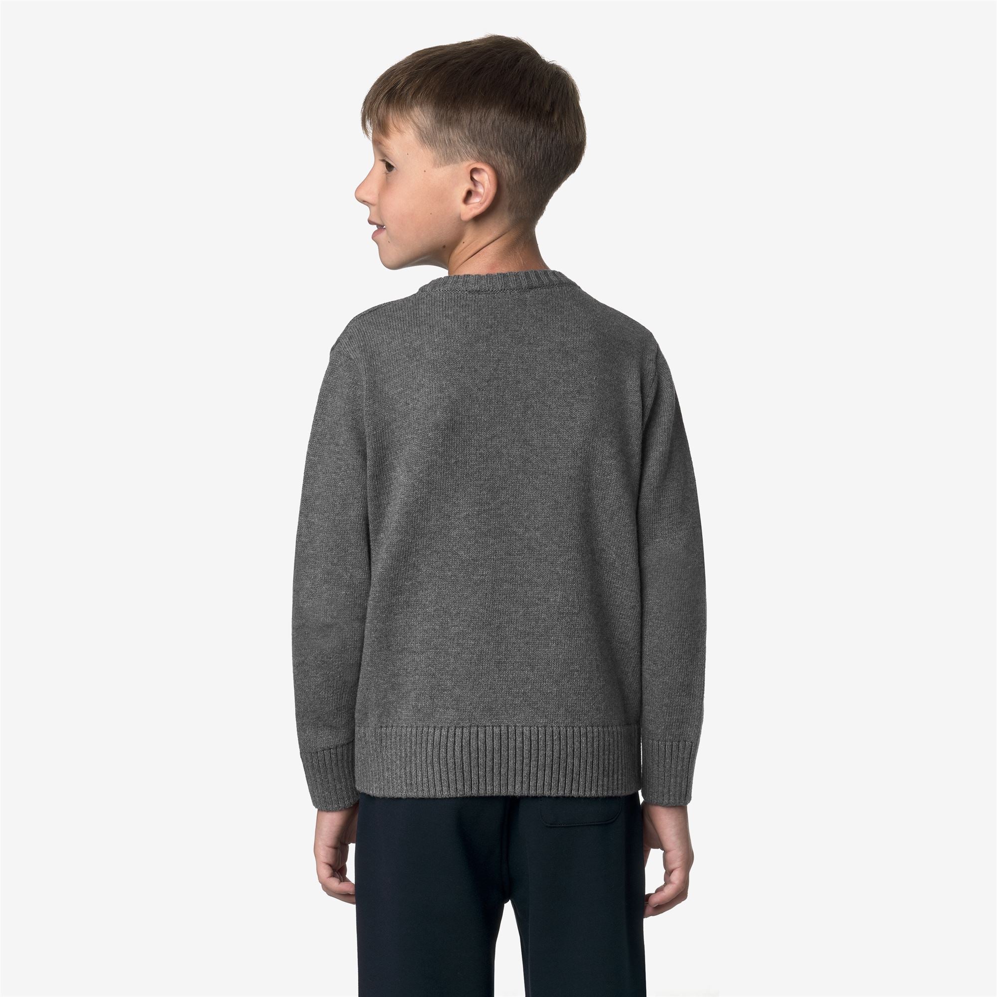 P. SEBASTIEN COTTON CASHMERE - KNITWEAR - Pull Over - Kid unisex - GREY SMOKED MEL - Image 4