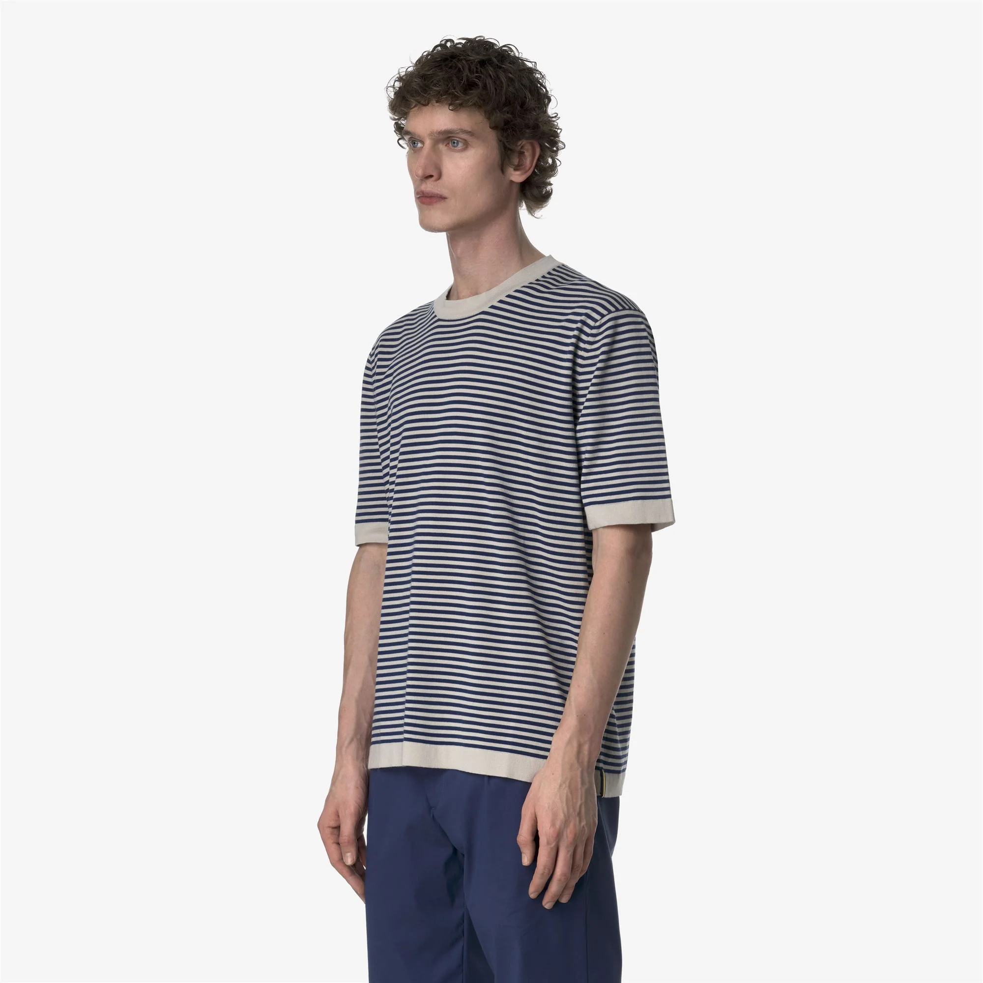 COMBE STRIPES - KNITWEAR - Pull Over - Man - BEIGE LT-BLUE DEPTHS - Image 4