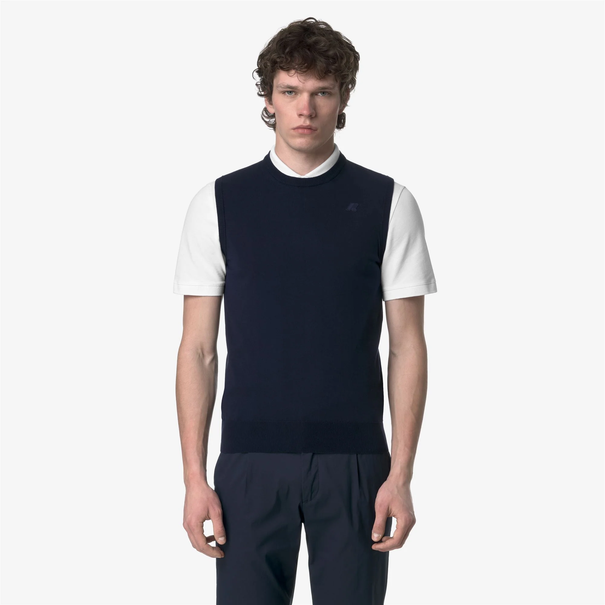 JEANO COTTON PS - KNITWEAR - Vest - Man - BLUE DEPTH - Image 2