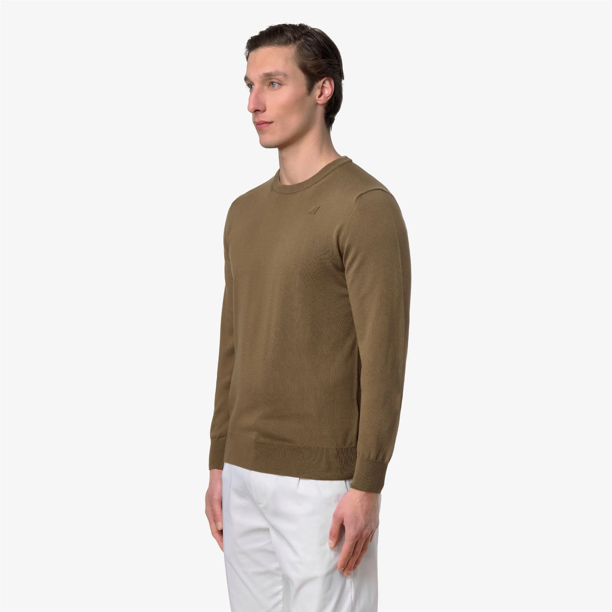 SEBASTIEN COTTON PS - KNITWEAR - Pull Over - Man - BROWN CORDA