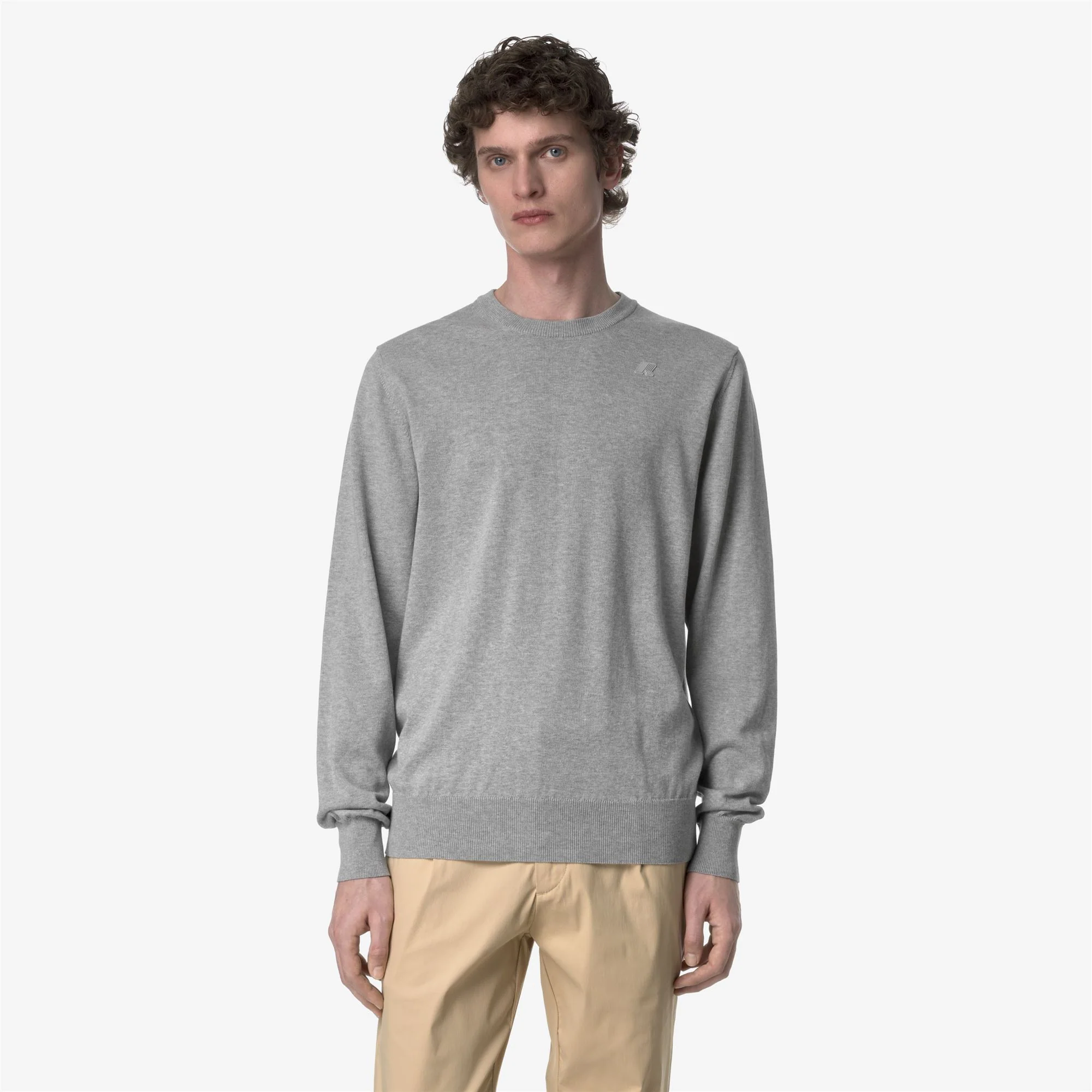 SEBASTIEN COTTON PS - KNITWEAR - Pull Over - Man - GREY MEL - Image 3