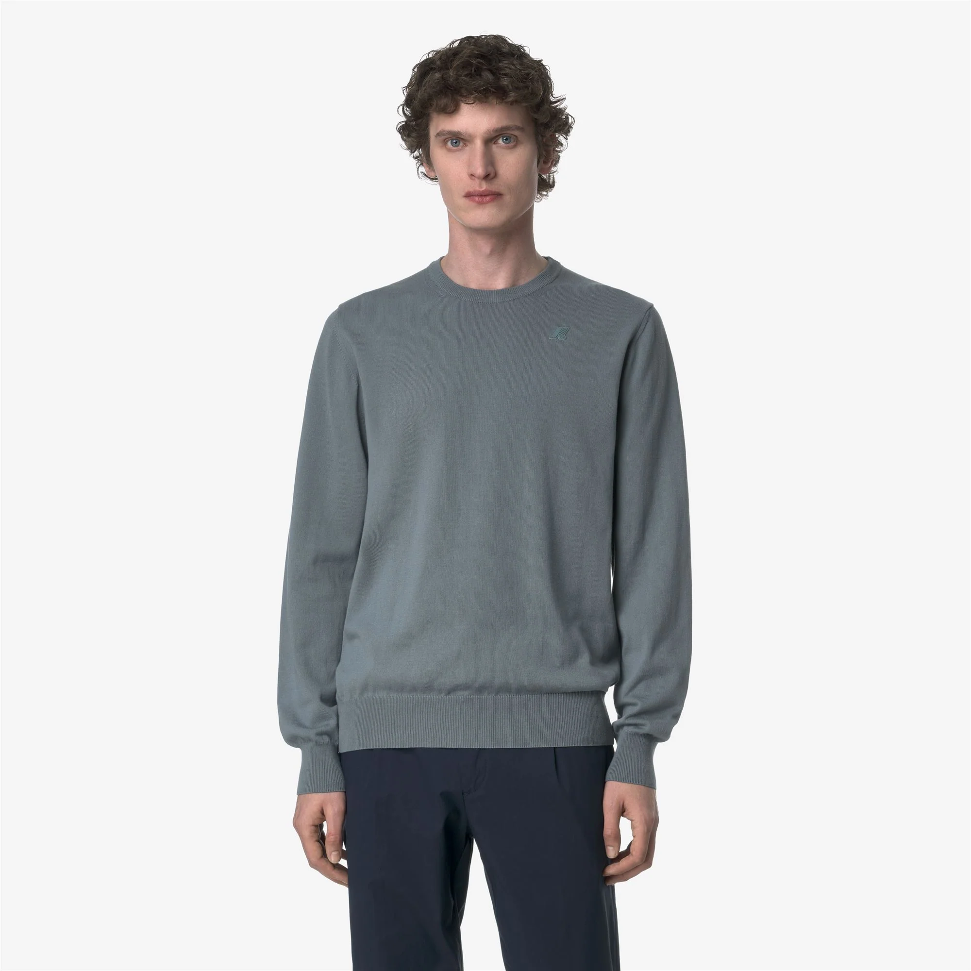 SEBASTIEN COTTON PS - KNITWEAR - Pull Over - Man - GREY SAGE - Image 2