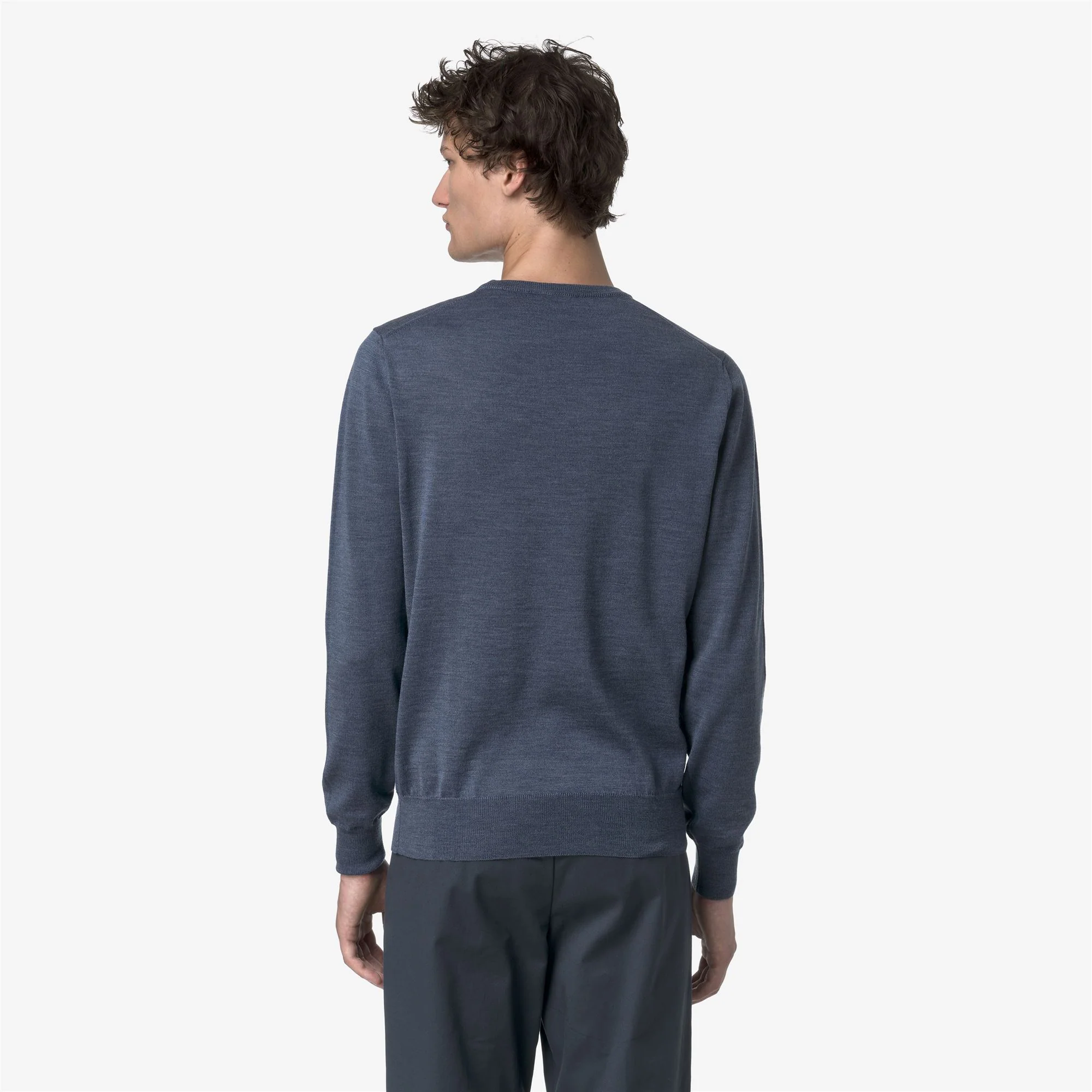 SEBASTIEN MERINO - KNITWEAR - Pull Over - Man - BLUE AVION MEL - Image 5