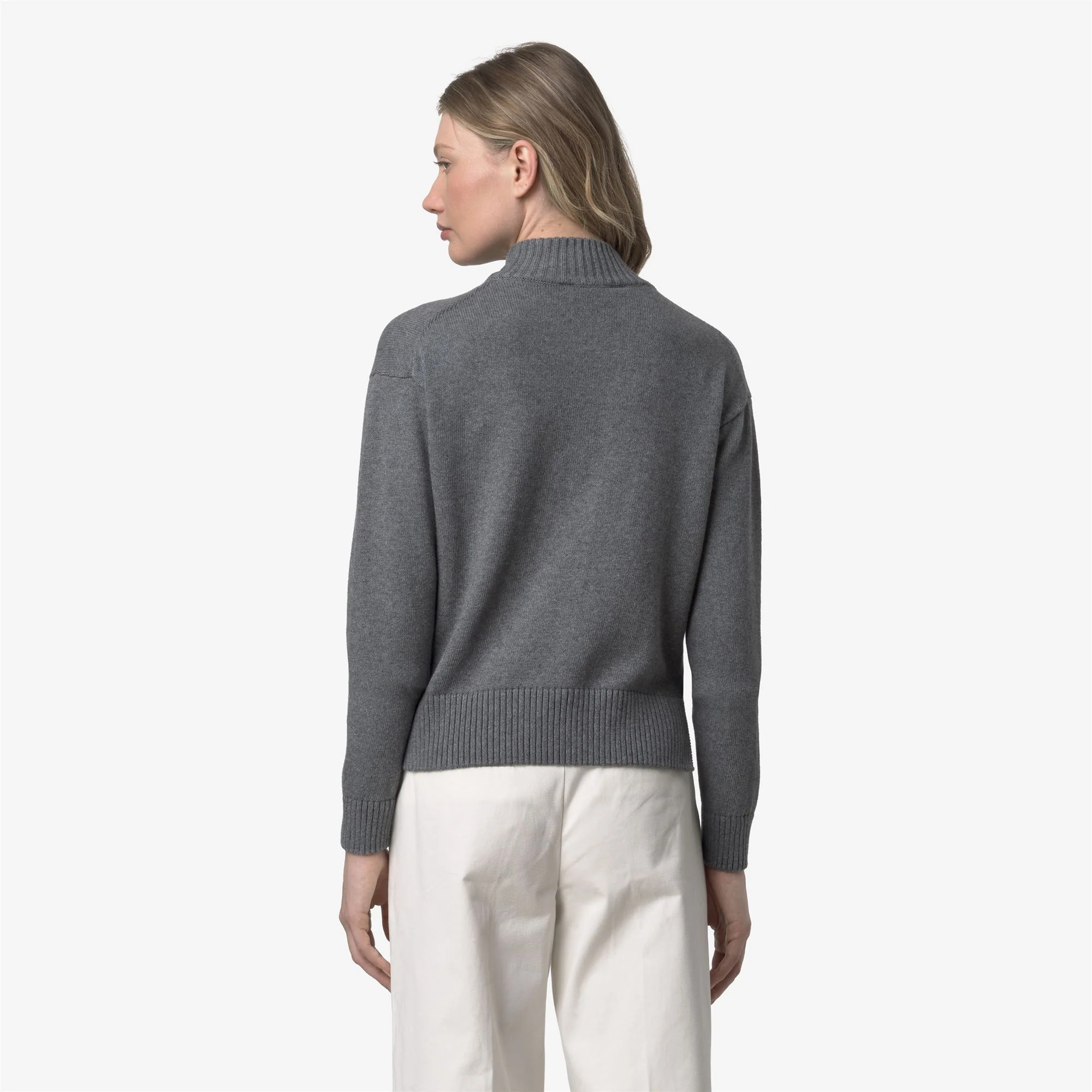 AGATA COTTON CASHMERE - KNITWEAR - Pull Over - Woman - GREY SMOKED MEL - Image 5