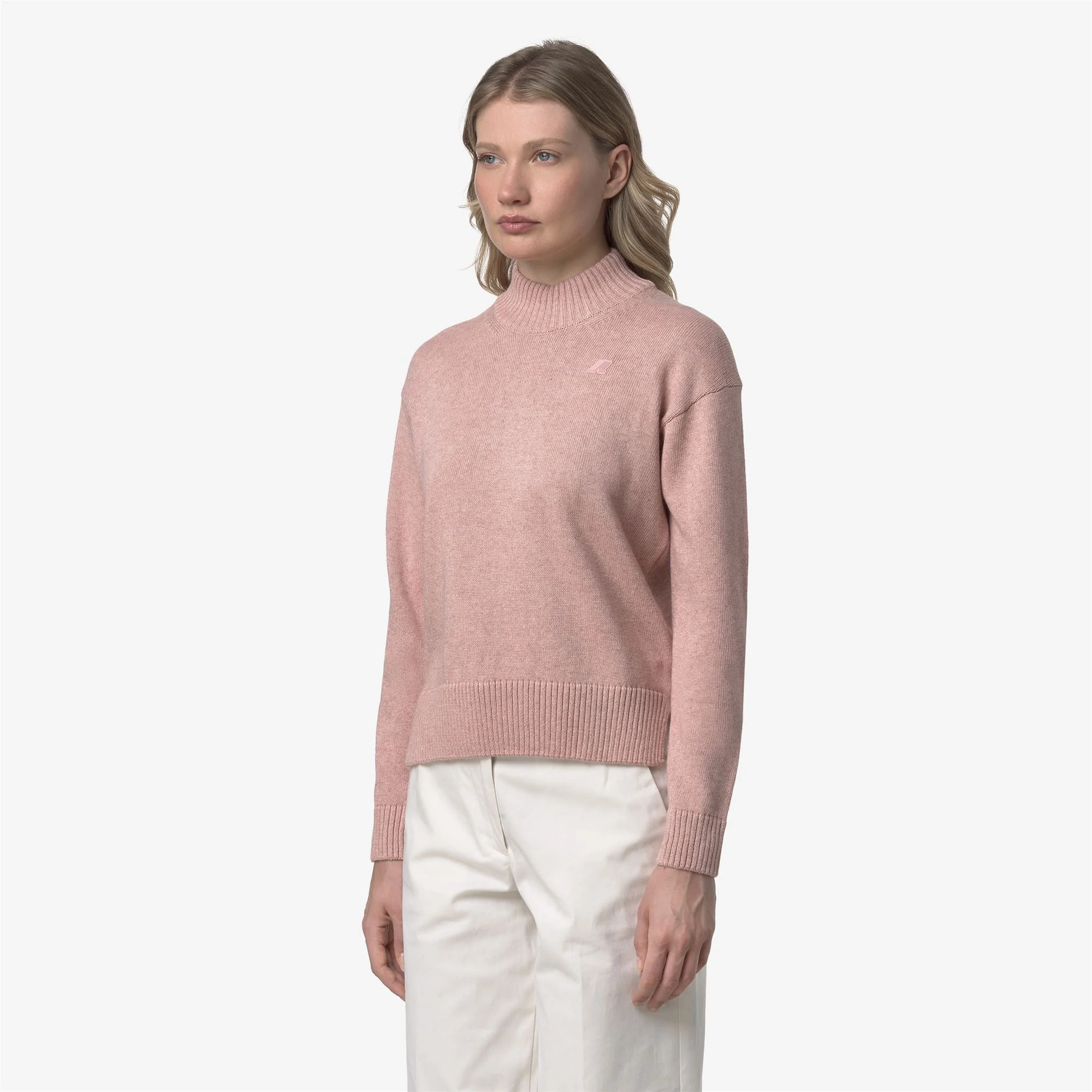 AGATA COTTON CASHMERE - KNITWEAR - Pull Over - Woman - PINK DUSTY MEL - Image 3