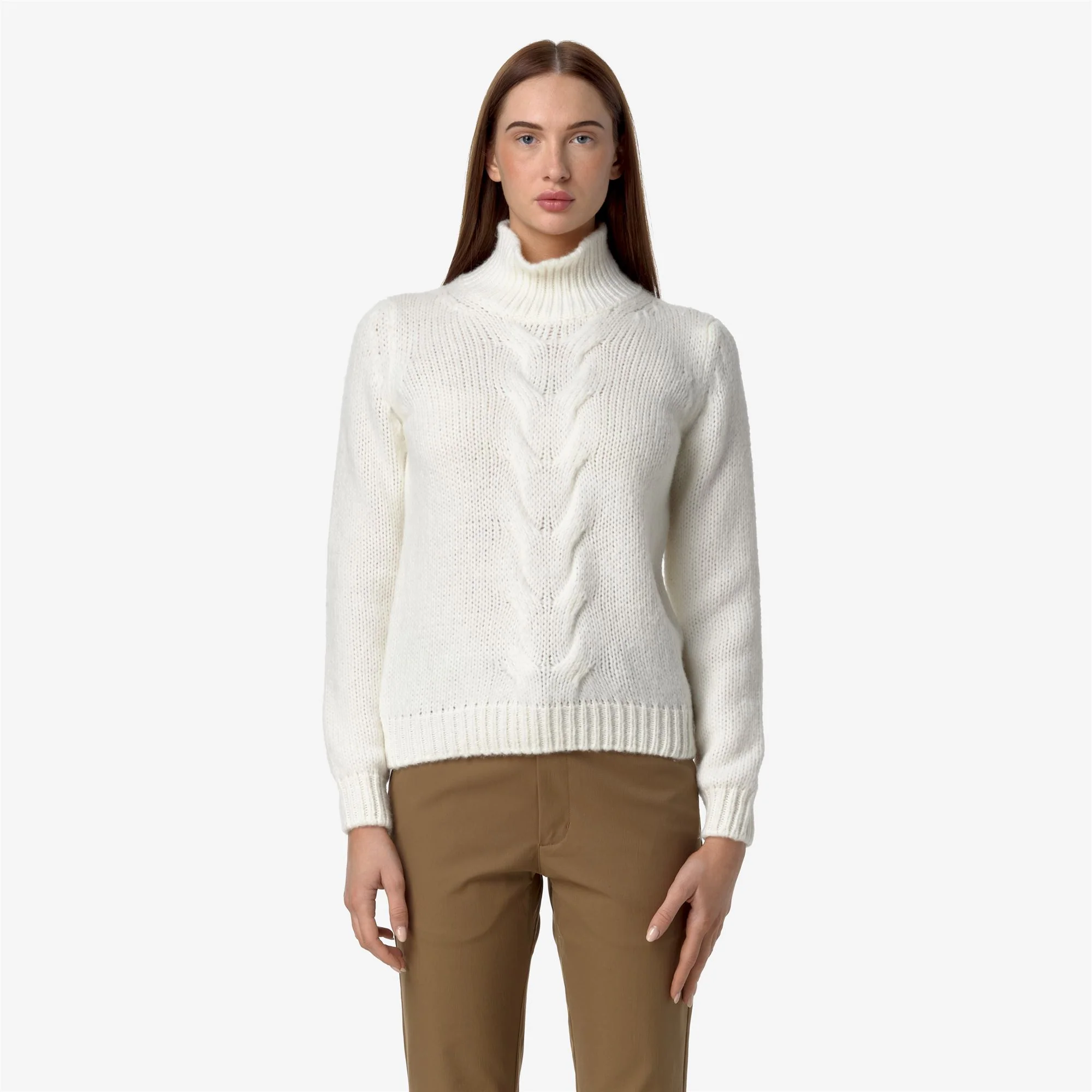 FUZZY WOOL MERINO BLEND - KNITWEAR - Pull Over - Woman - WHITE GARDENIA - Image 3