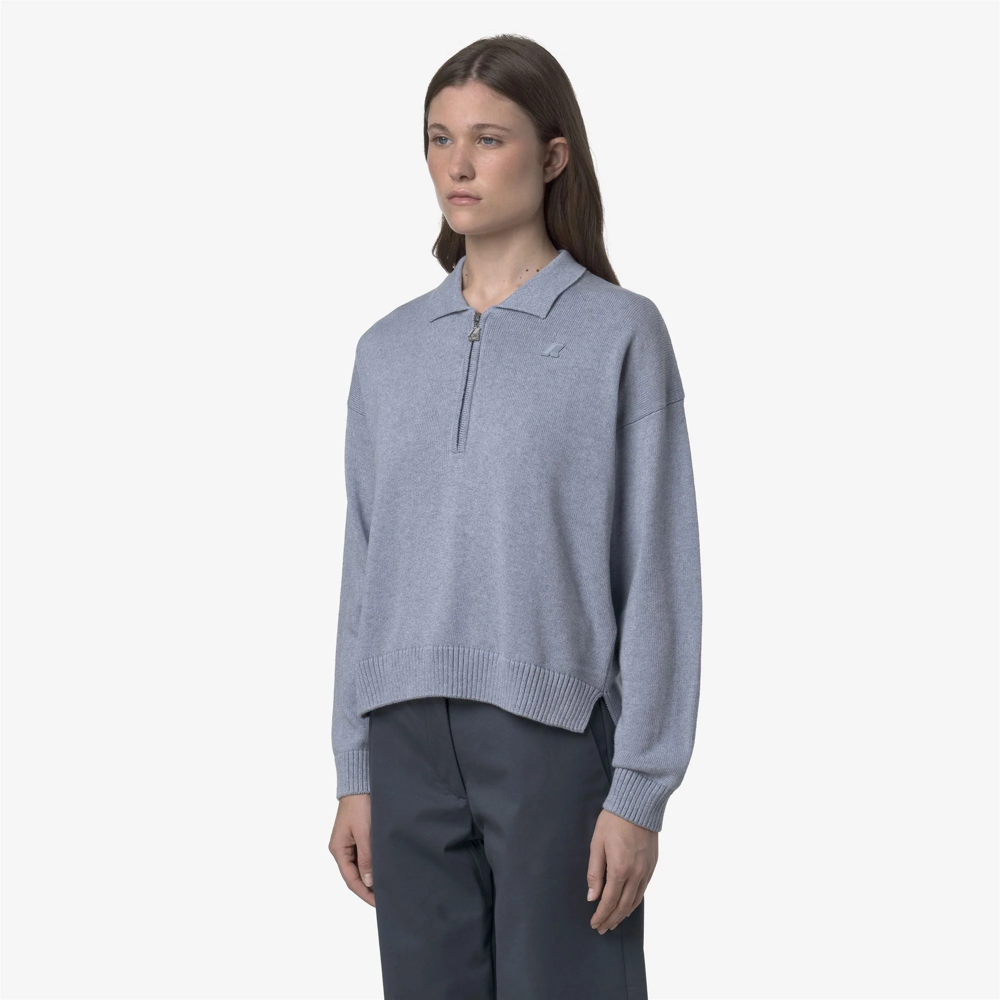 GRAMARNIER COTTON CASHMERE AF - KNITWEAR - Pull Over - Woman - AZURE MEL - Image 4