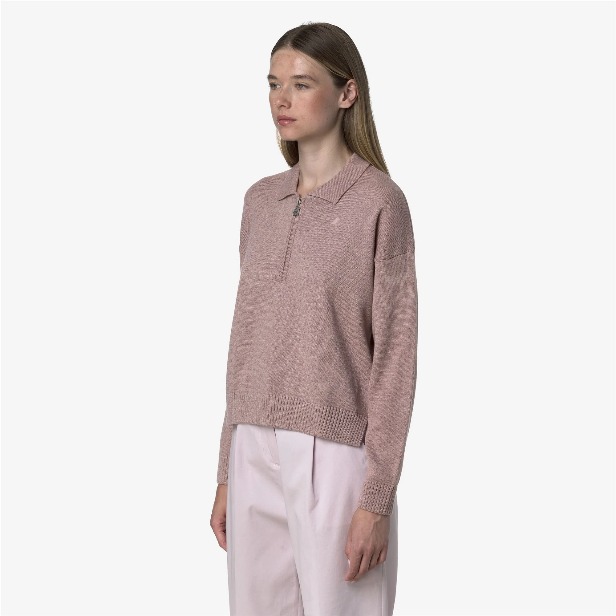 GRAMARNIER COTTON CASHMERE AF - KNITWEAR - Pull Over - Woman - PINK FAWN MEL - Image 4