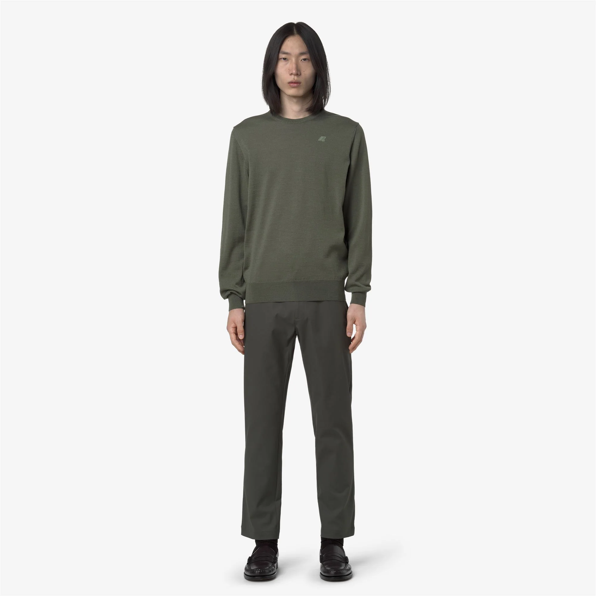ELIA TWILL PEACH - Pants - CHINO - Unisex - GREEN BLACKISH - Image 2