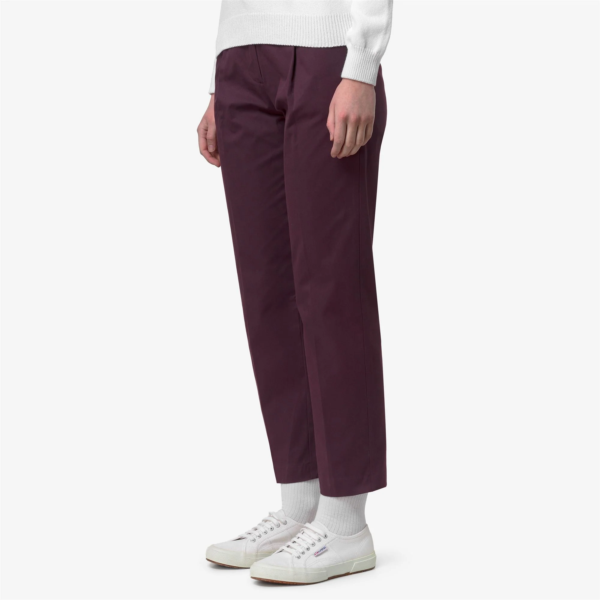EYRE TWILL TECH PEACH GOLF - Pants - CHINO - Woman - VIOLET MAUVE WINE