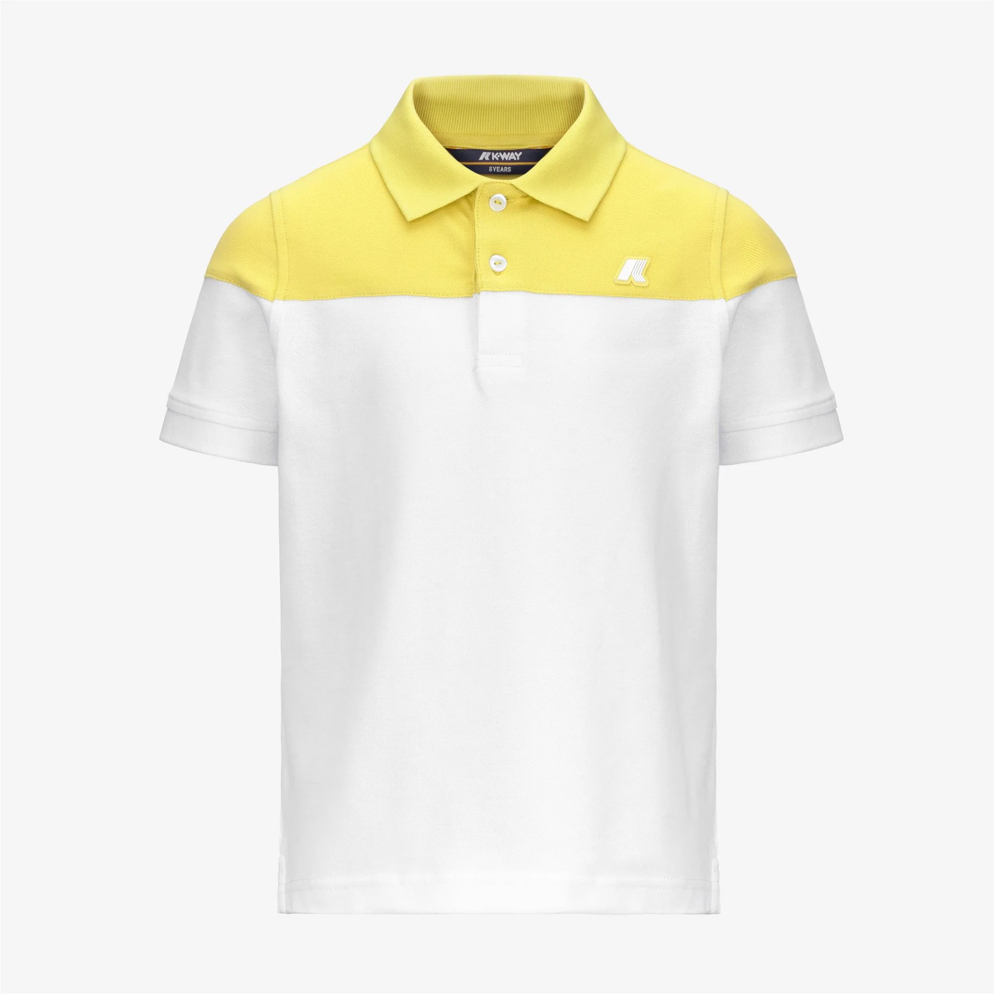 P. VIC INSERT PIQUE - Polo Shirts - Polo - Boy - WHITE-GREEN ACACIA