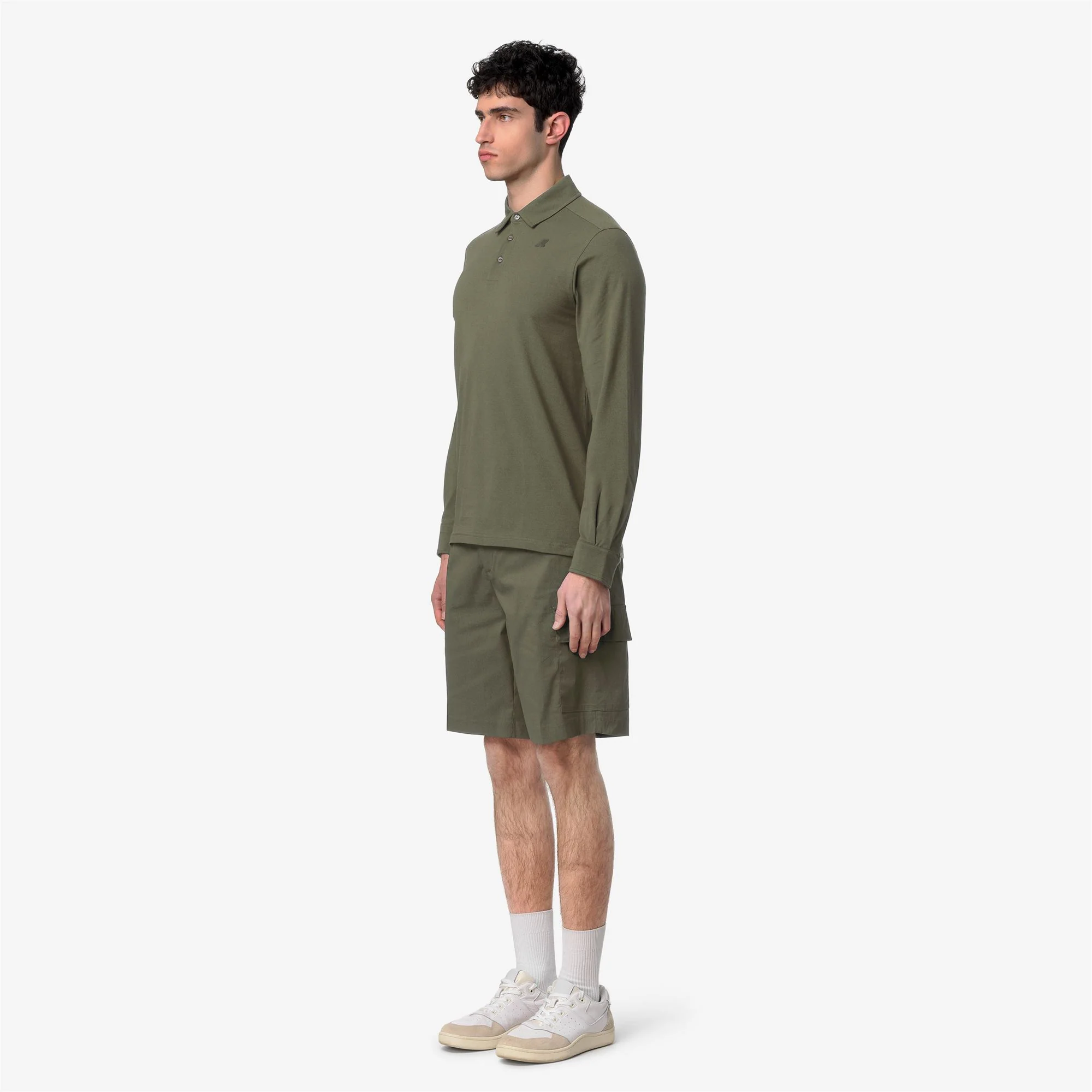 TIBOR LT STRETCH JERSEY SLIM - Polo Shirts - Polo - Man - GREEN LICHEN