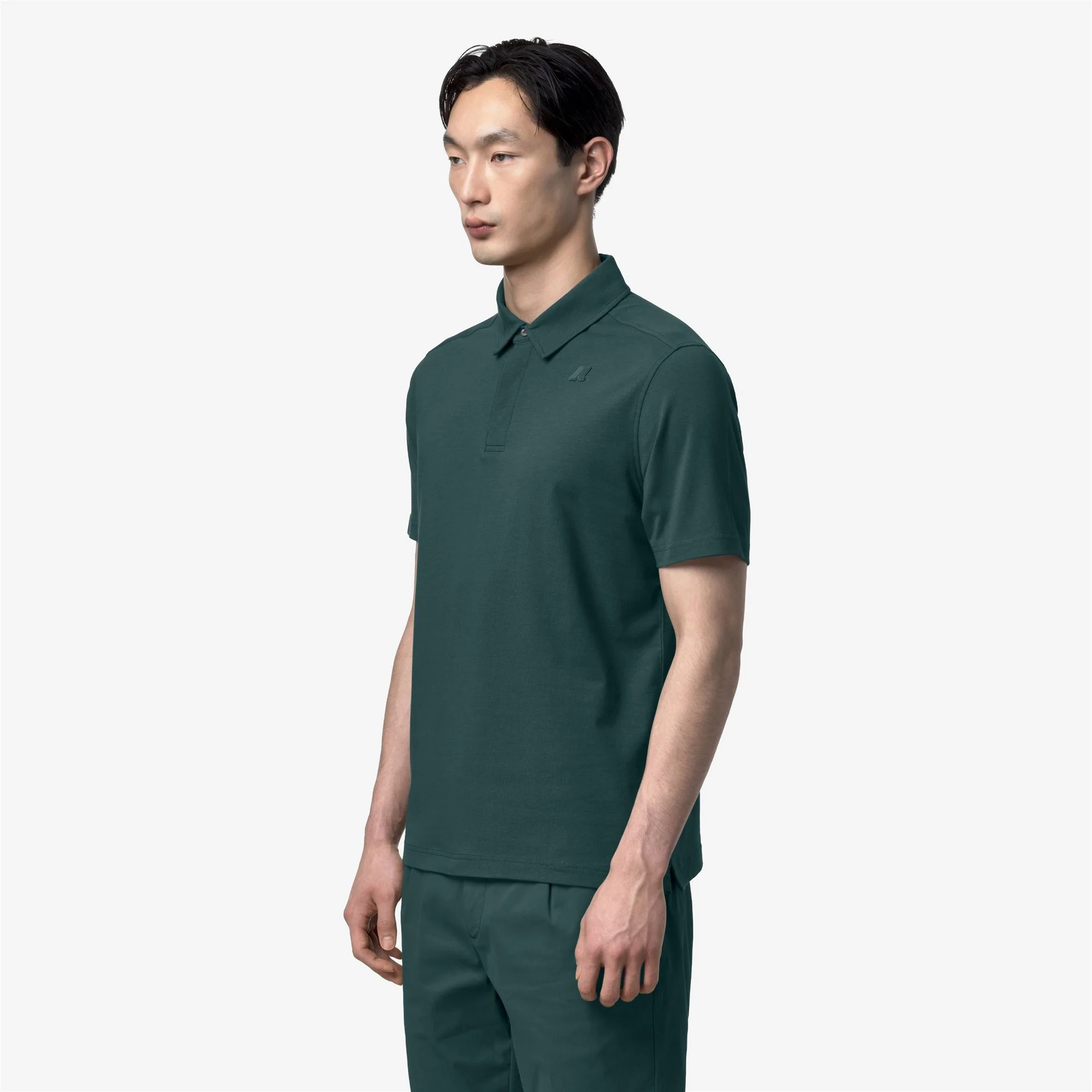 VIGGO LT STRETCH JERSEY SLIM - Polo Shirts - Polo - Man - GREEN DK JUNGLE - Image 3
