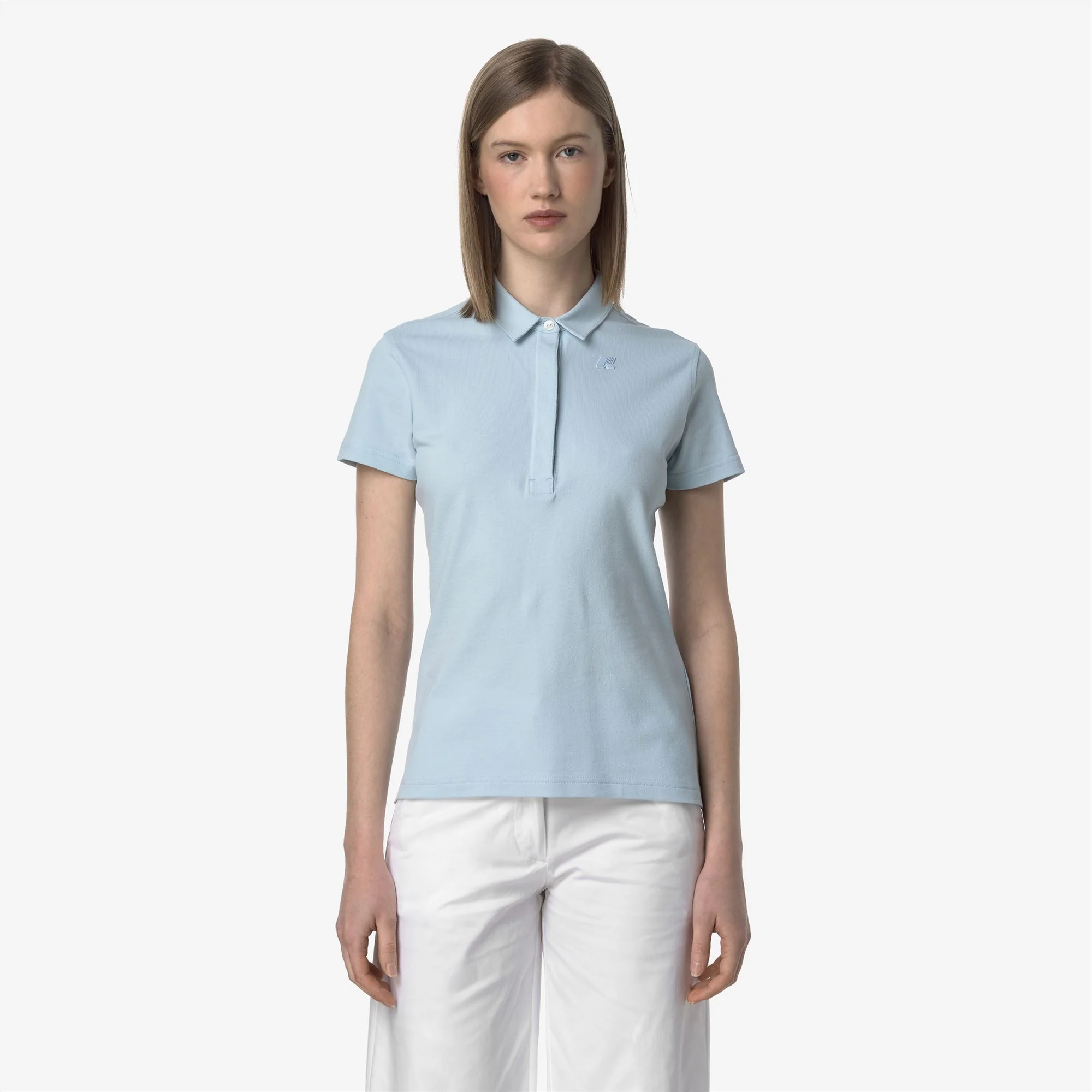 AMEDEA PIQUE SLIM - Polo Shirts - Polo - Woman - BLUE BABY - Image 4