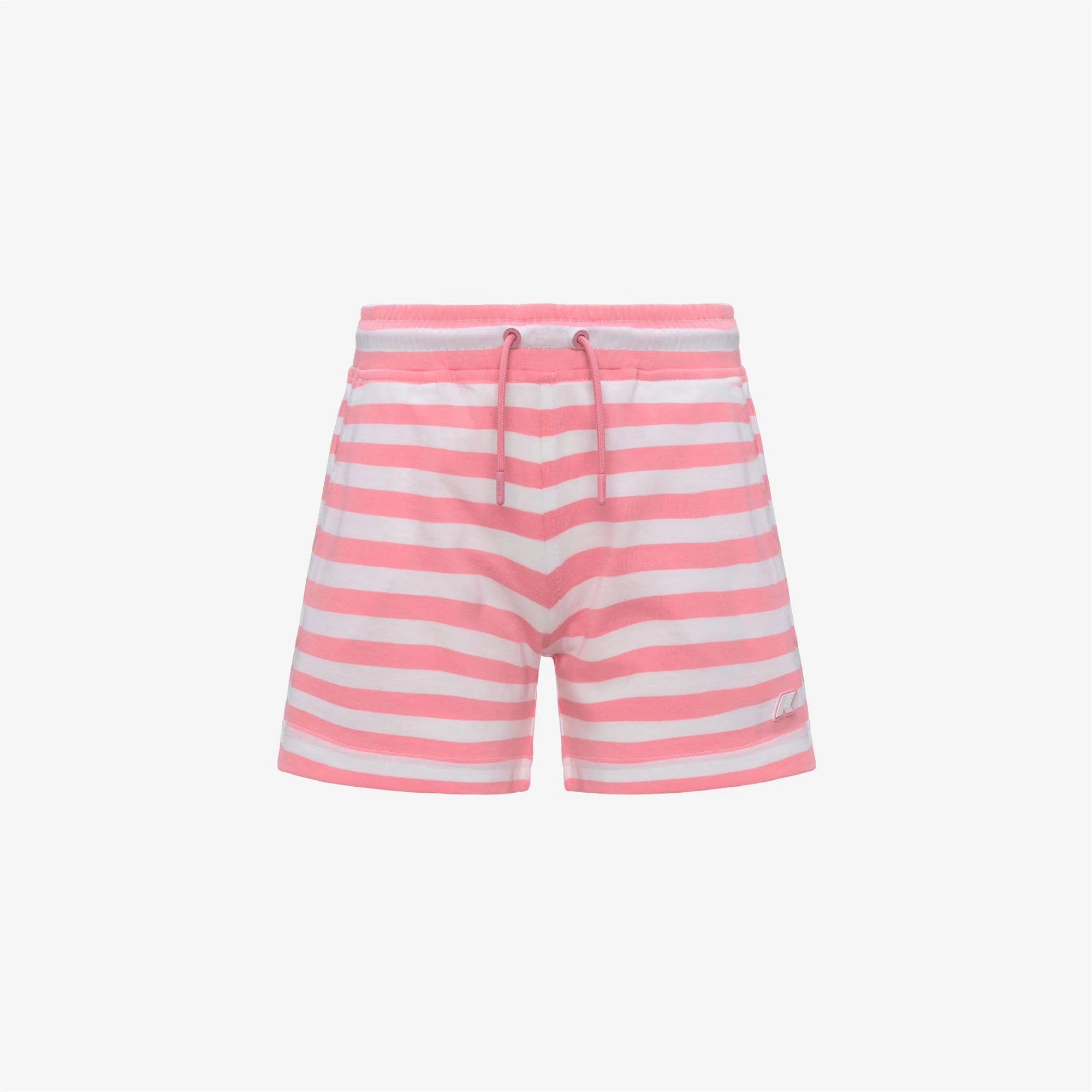 P. VIKETTE STRIPES JERSEY - Shorts - Sport Shorts - Girl - WHITE-PINK GERANIUM