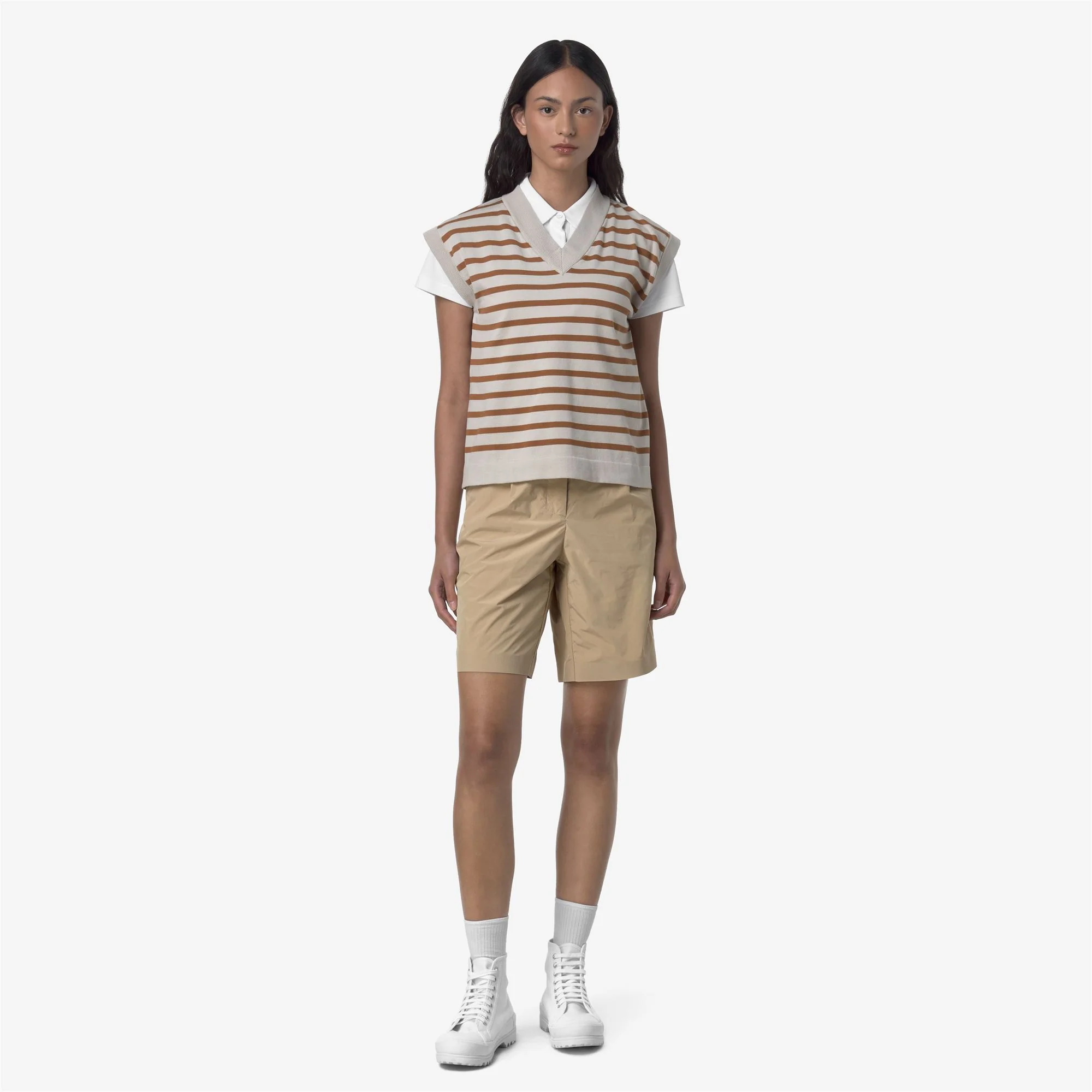 ALLEN PEACH COTTON LIKE - Shorts - Sport Shorts - Woman - BEIGE ROPE