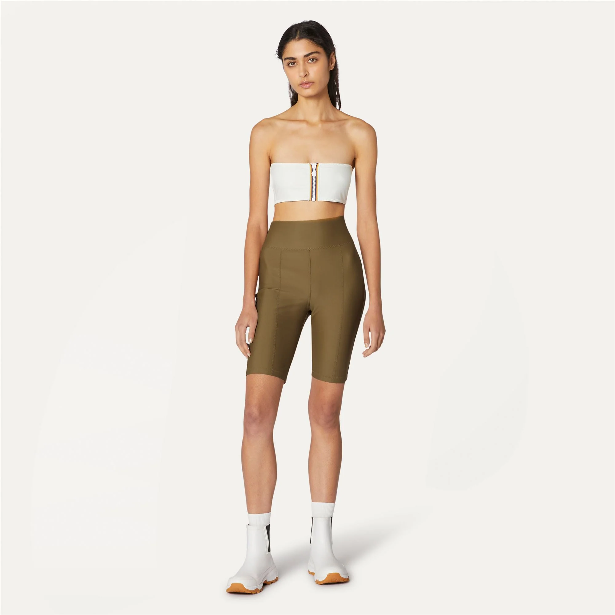 CYCLEL - Shorts - Sport Shorts - Woman - BROWN PLANTATION-WHITE NATURAL - Image 3