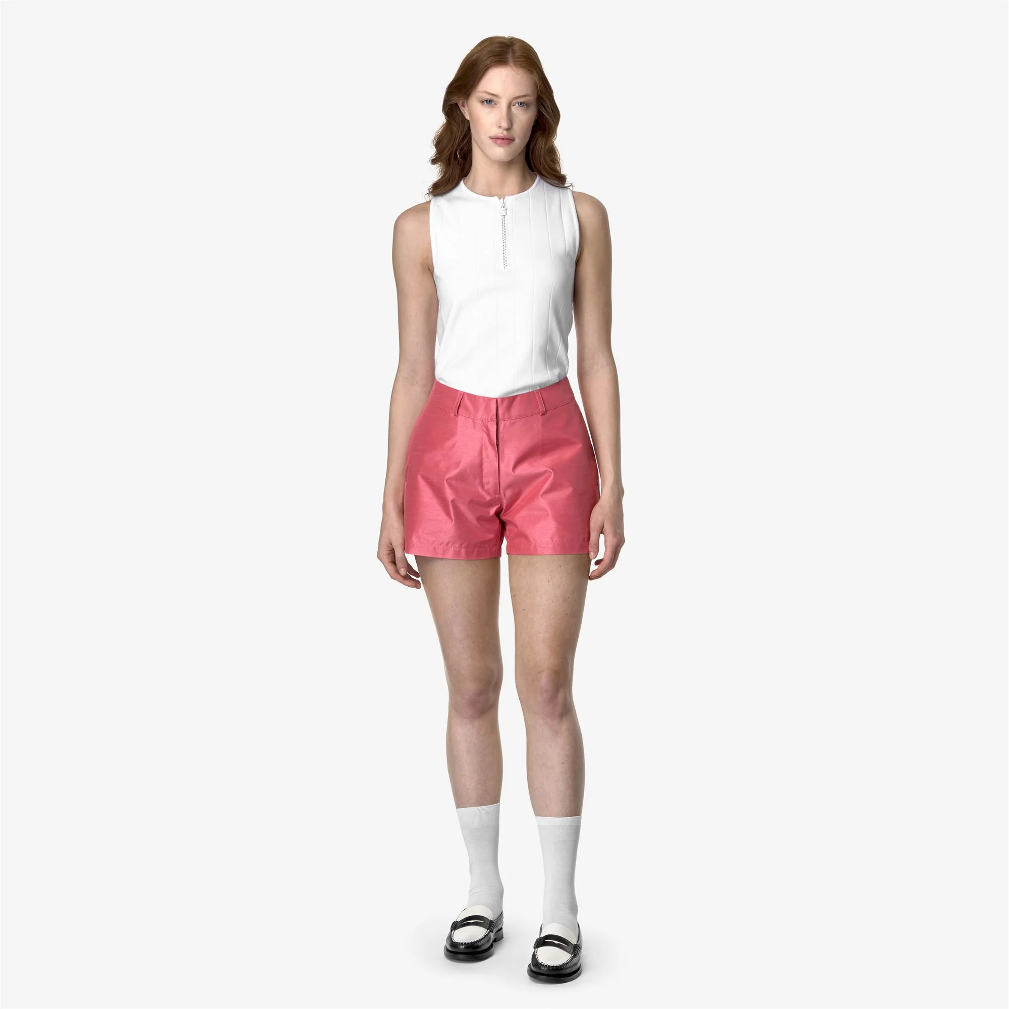 SHORY SHANTUNG - LIKE 2L - Shorts - Sport Shorts - Woman - PINK CAMELIA SHANTUNG