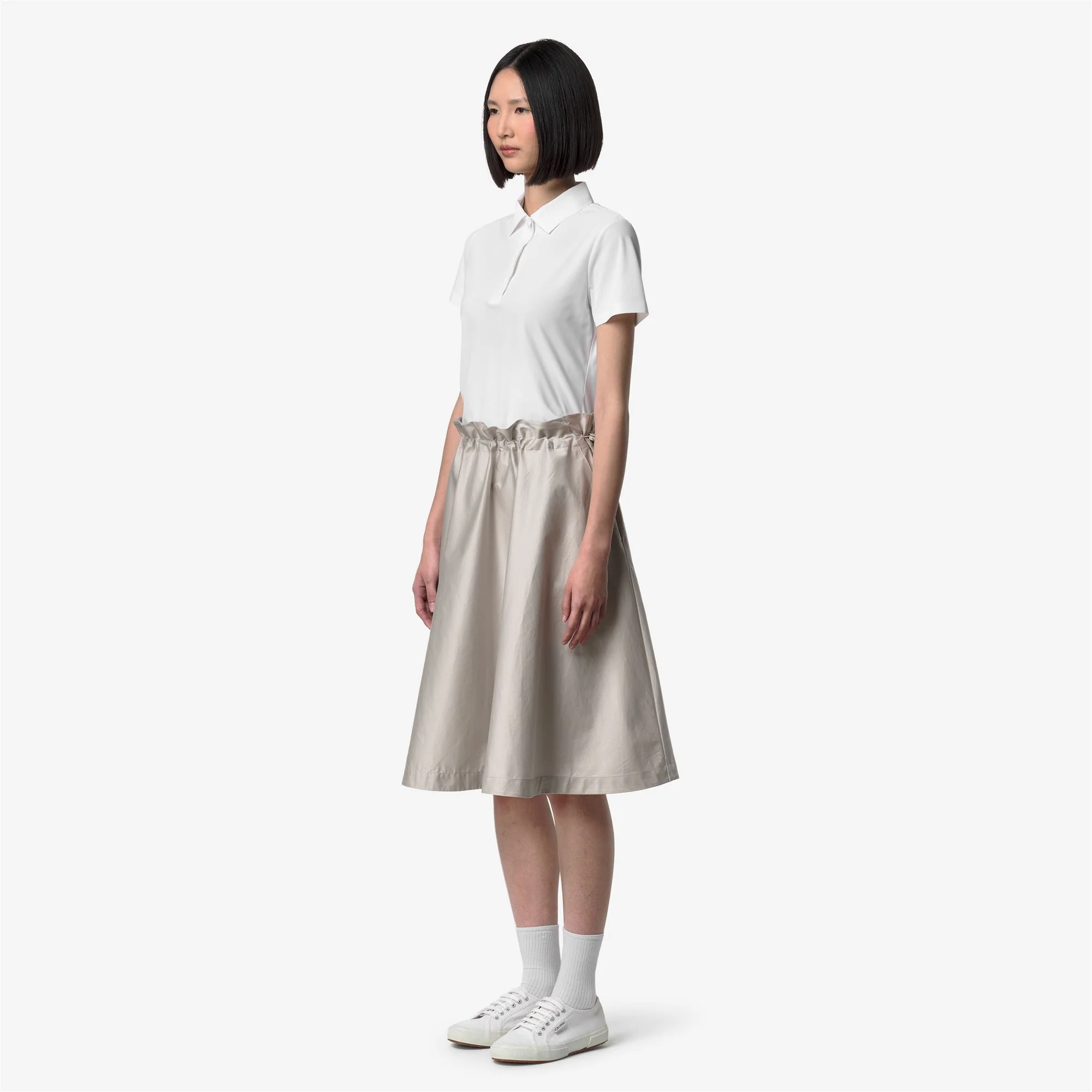 GAELAL SHINY COTTON - Skirts - Longuette - Woman - BEIGE LT - Image 2