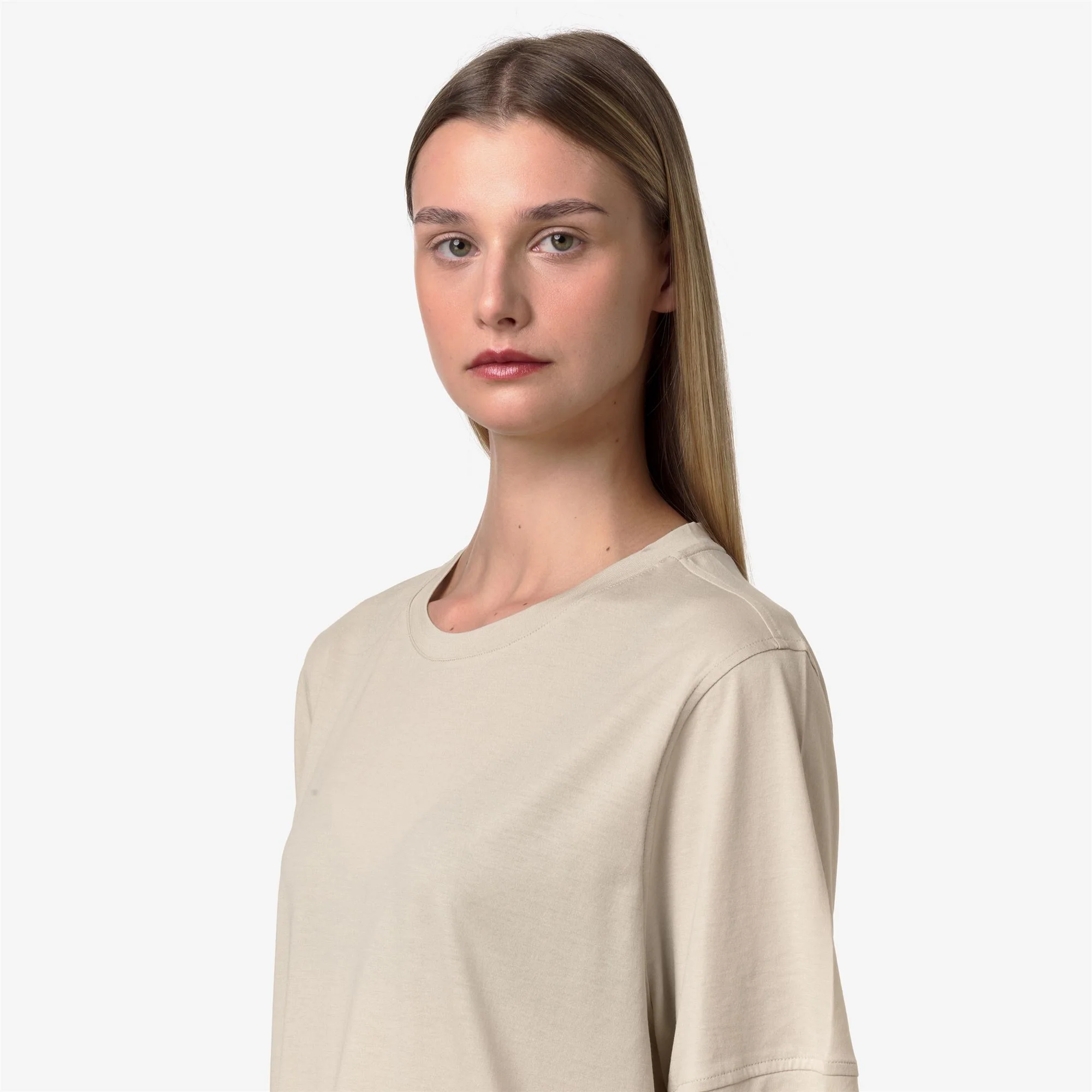 GABILLOU COTTON SILK - T-ShirtsTop - T-Shirt - Woman - BEIGE LT