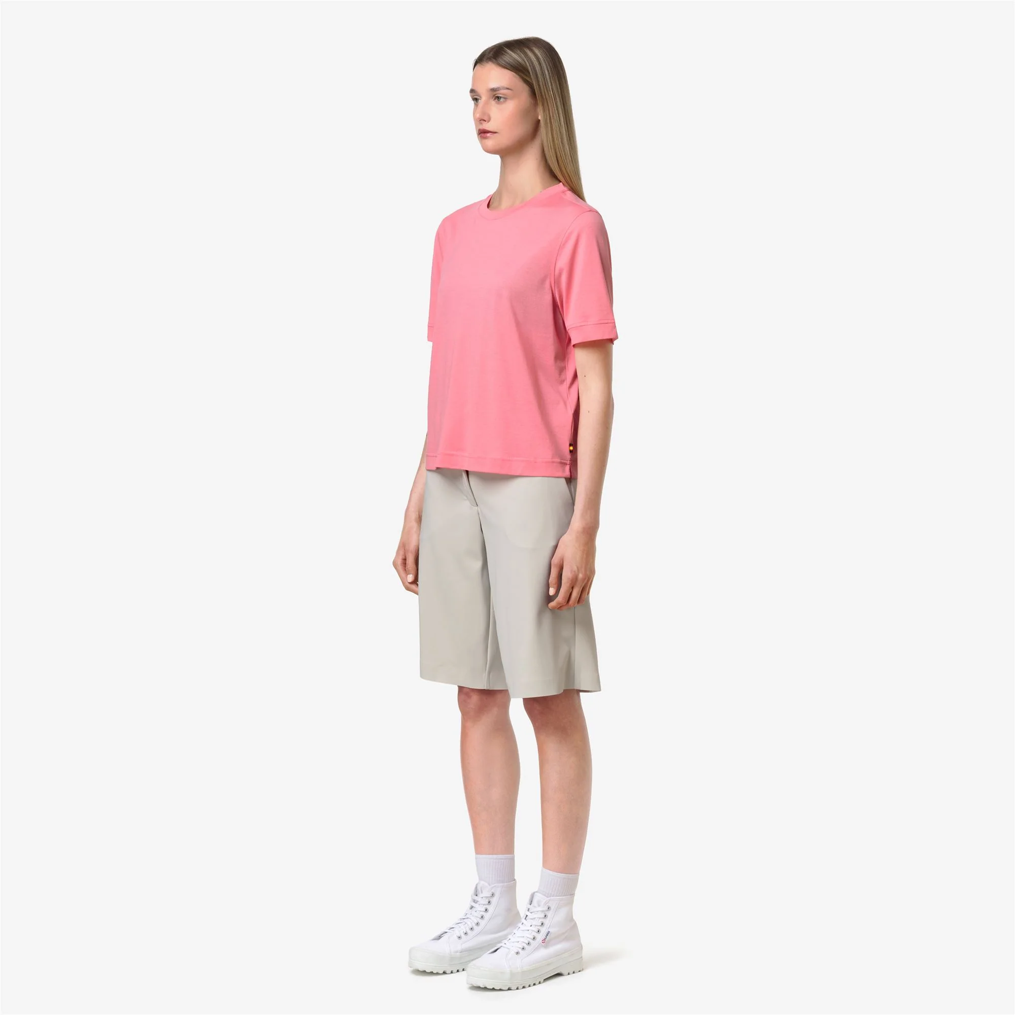 GABILLOU COTTON SILK - T-ShirtsTop - T-Shirt - Woman - PINK GERANIUM